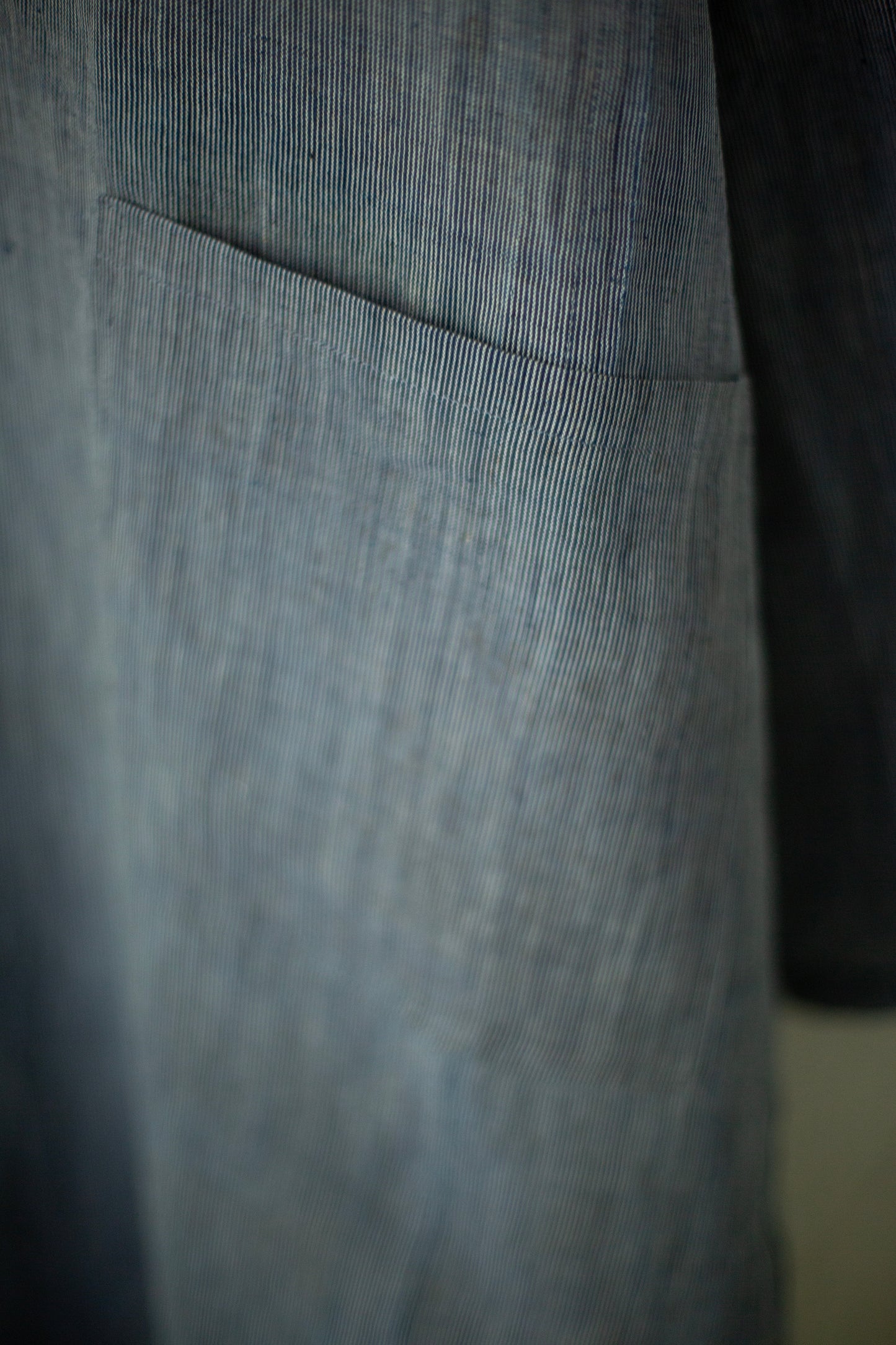 Shirt coat from antique handwoven kimono fabric