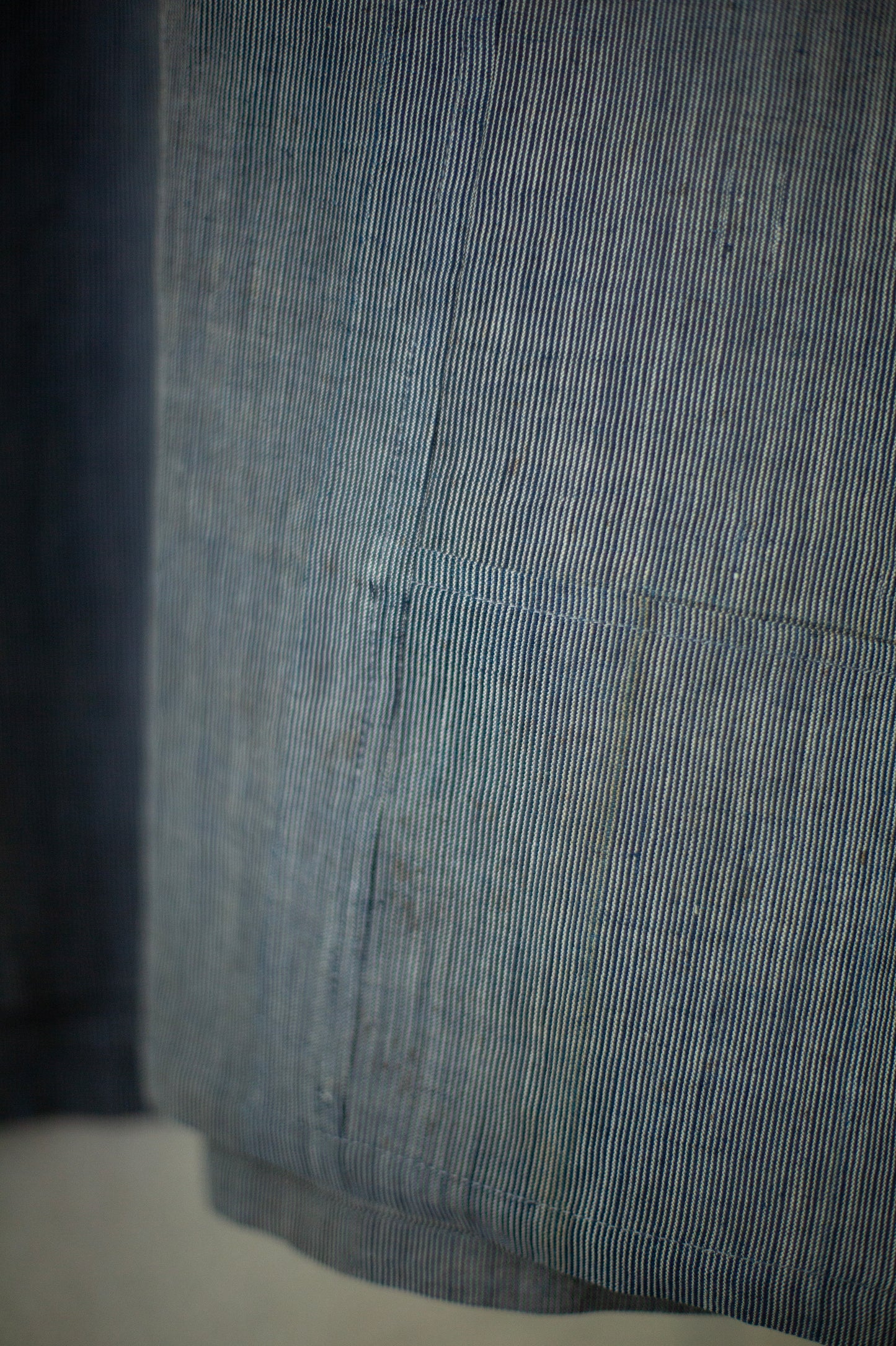 Shirt coat from antique handwoven kimono fabric