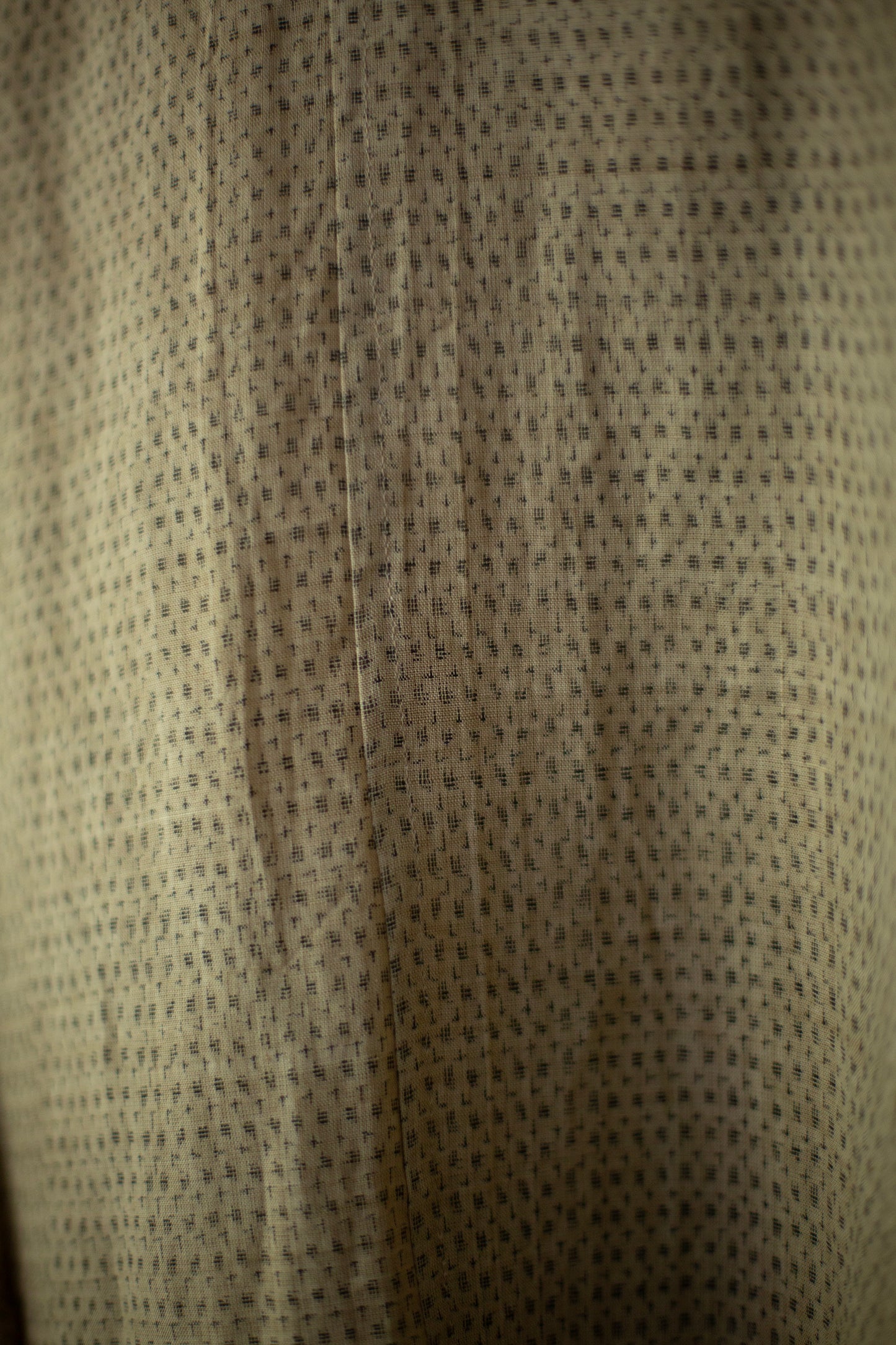 Shirt coat from antique handwoven kimono fabric