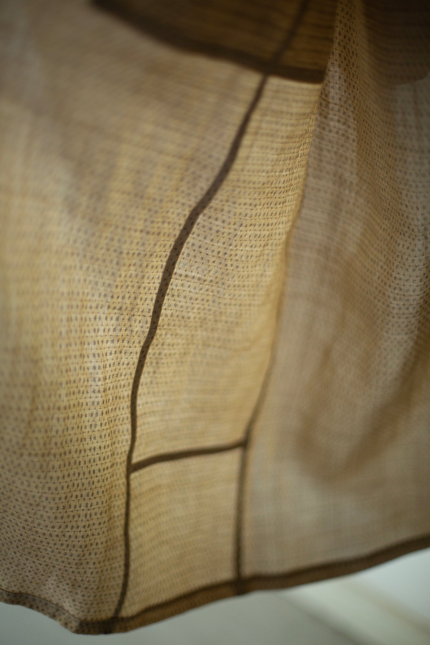 Shirt coat from antique handwoven kimono fabric