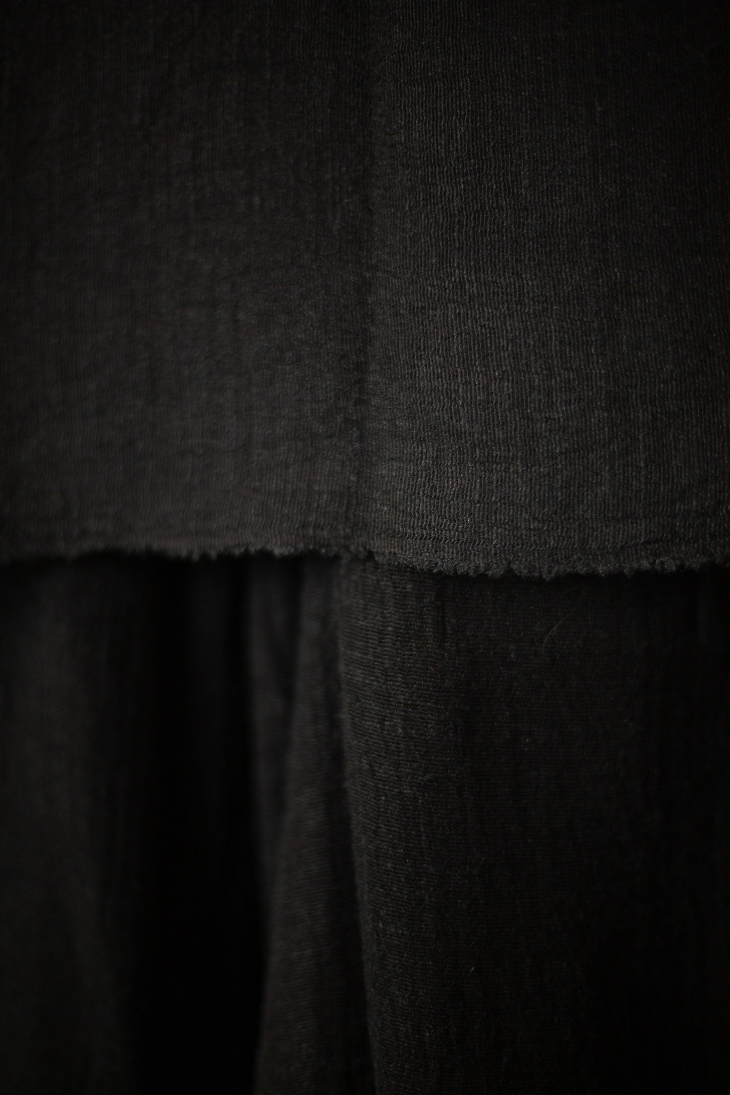 Large Shawl in black Tussar silk