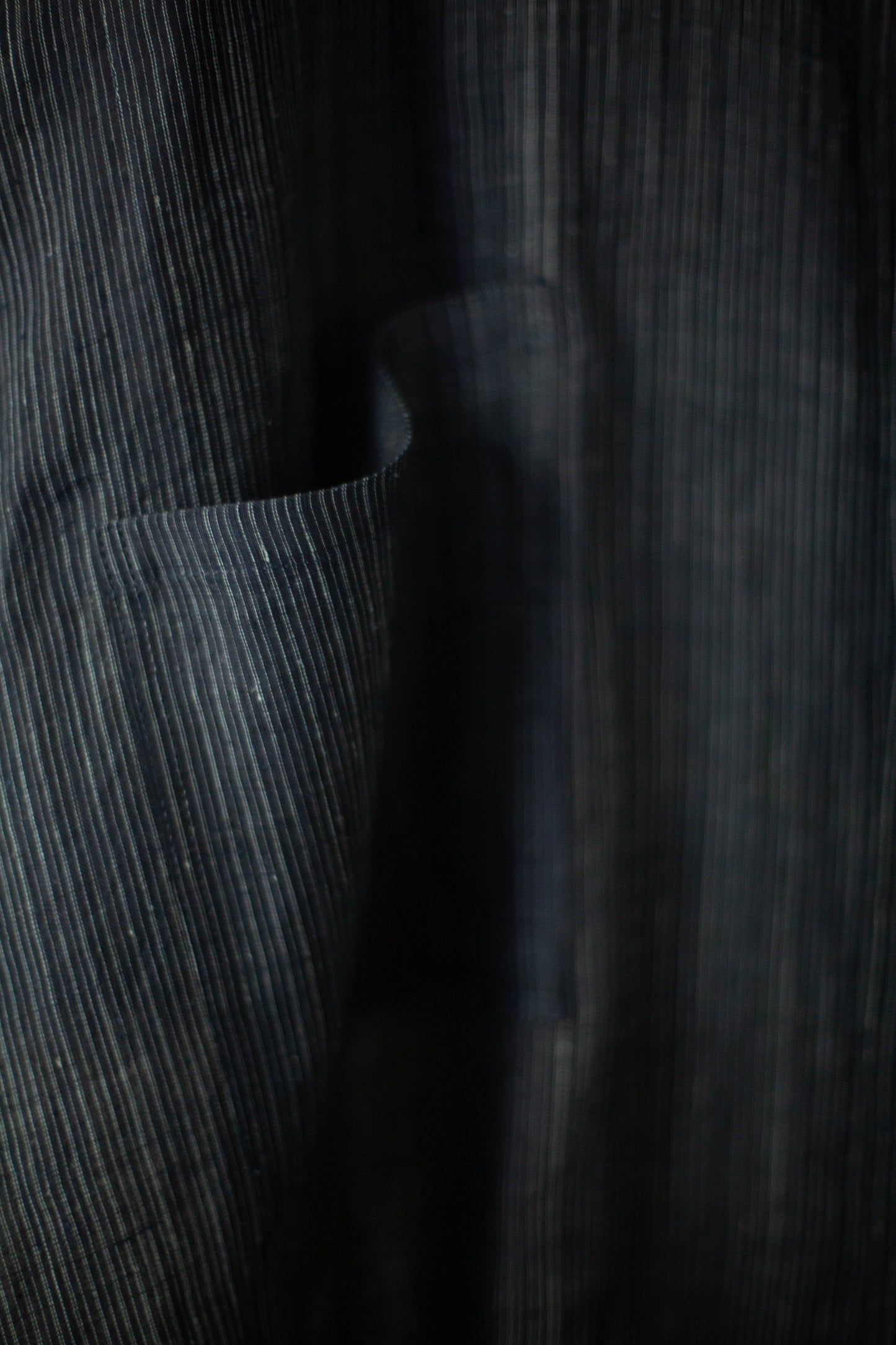 Shirt coat from antique handwoven kimono fabric