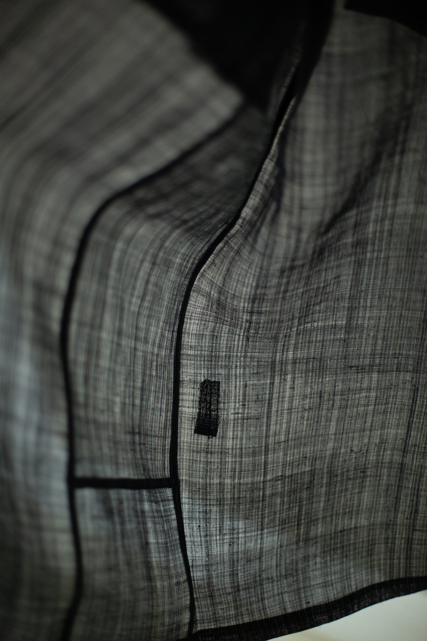 Shirt coat from antique handwoven kimono fabric