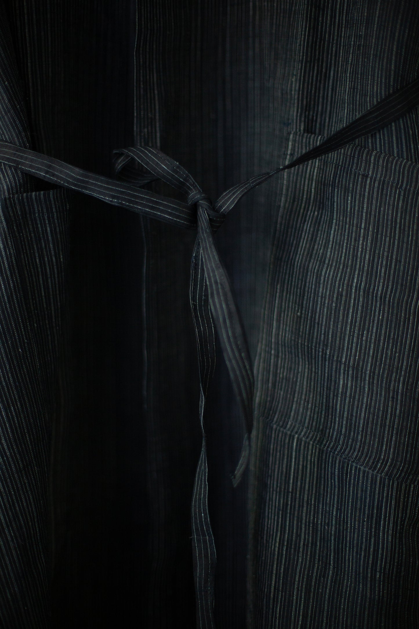 Shirt coat from antique handwoven kimono fabric
