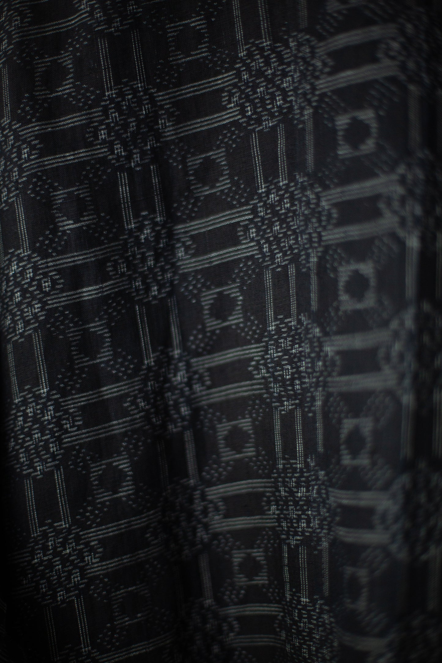 Shirt coat from antique handwoven kimono fabric