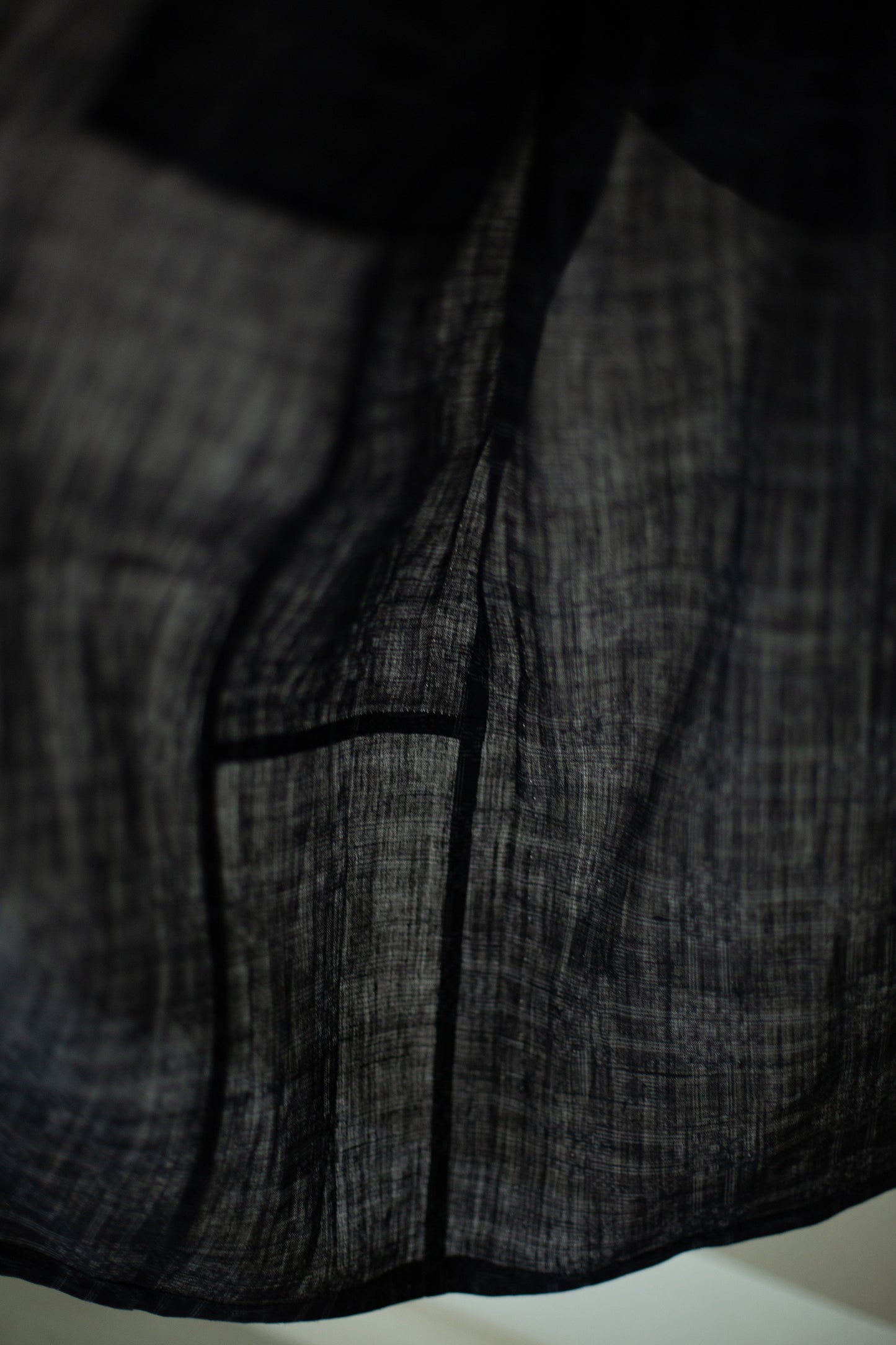 Shirt coat from antique handwoven kimono fabric