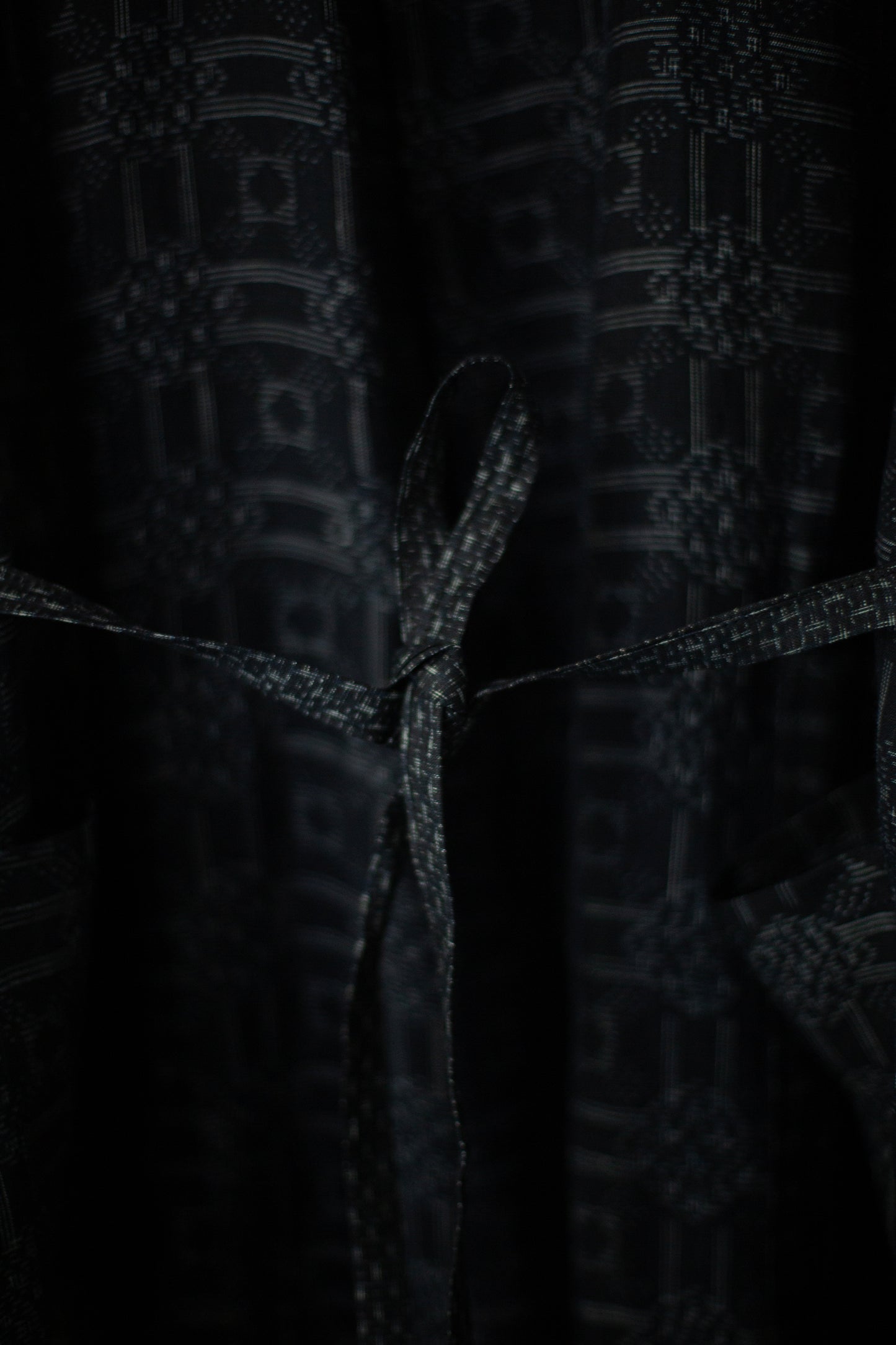 Shirt coat from antique handwoven kimono fabric