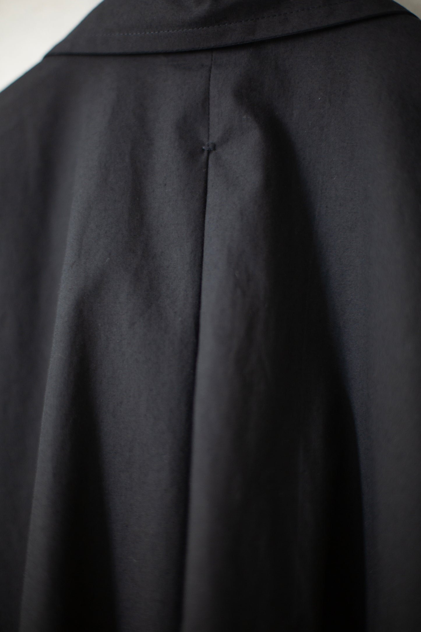 SHIRT#97 - BLACK COTTON HEMP POPLIN