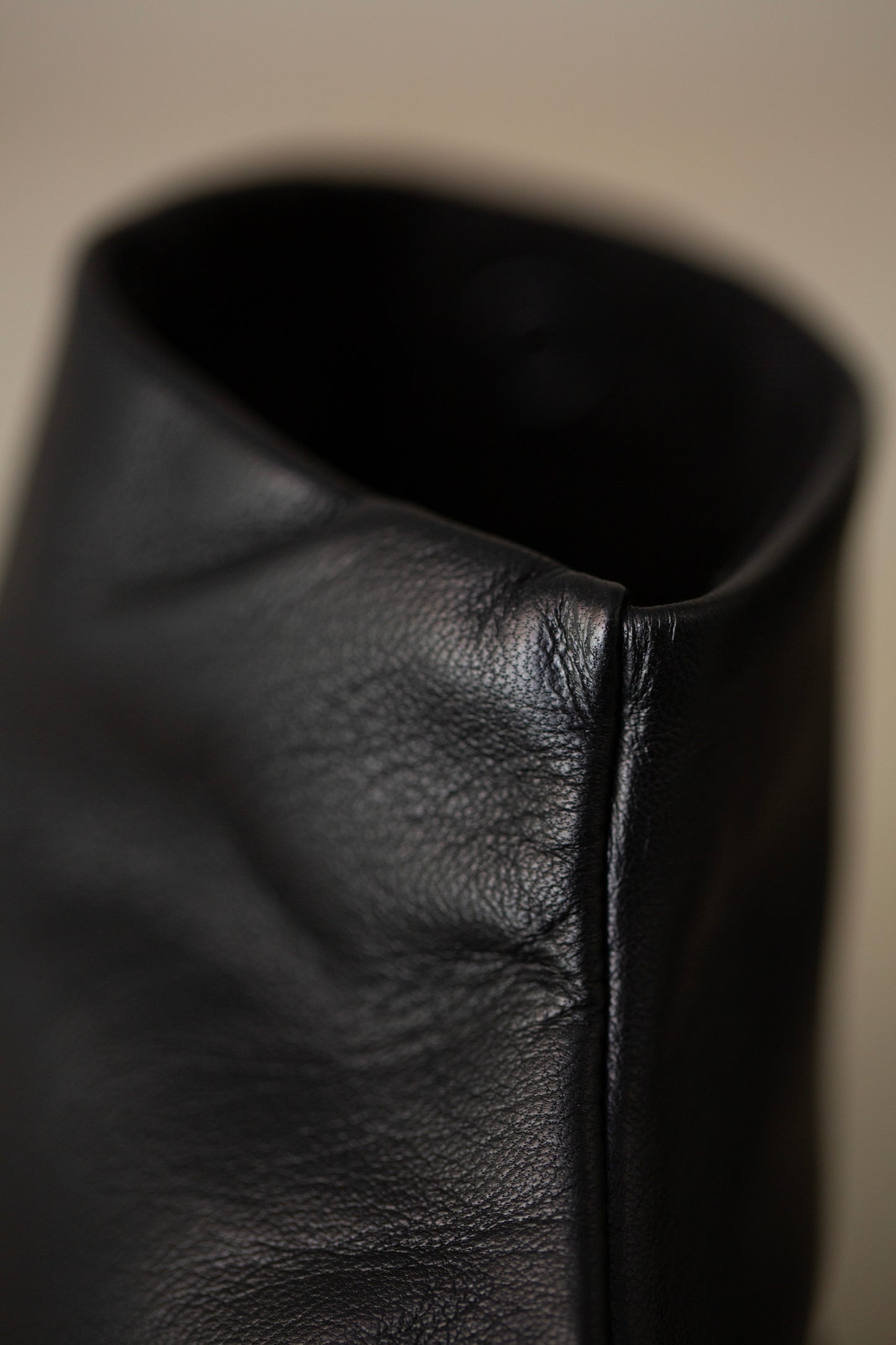 Black Leather Tabi Socks