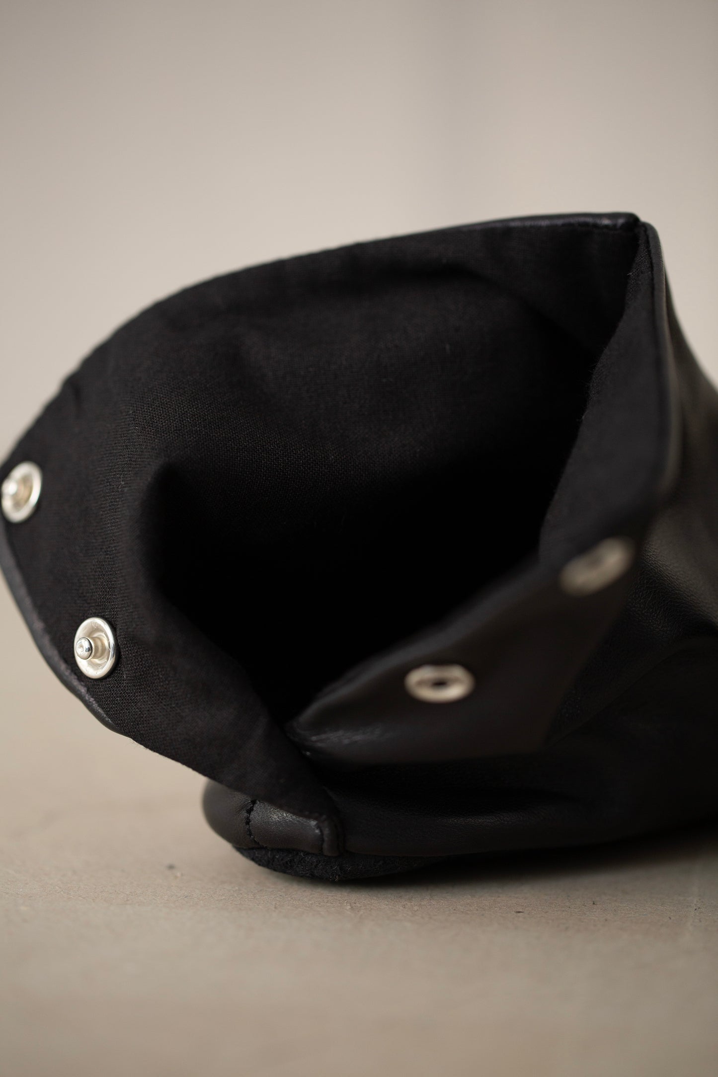 Black Leather Tabi Socks