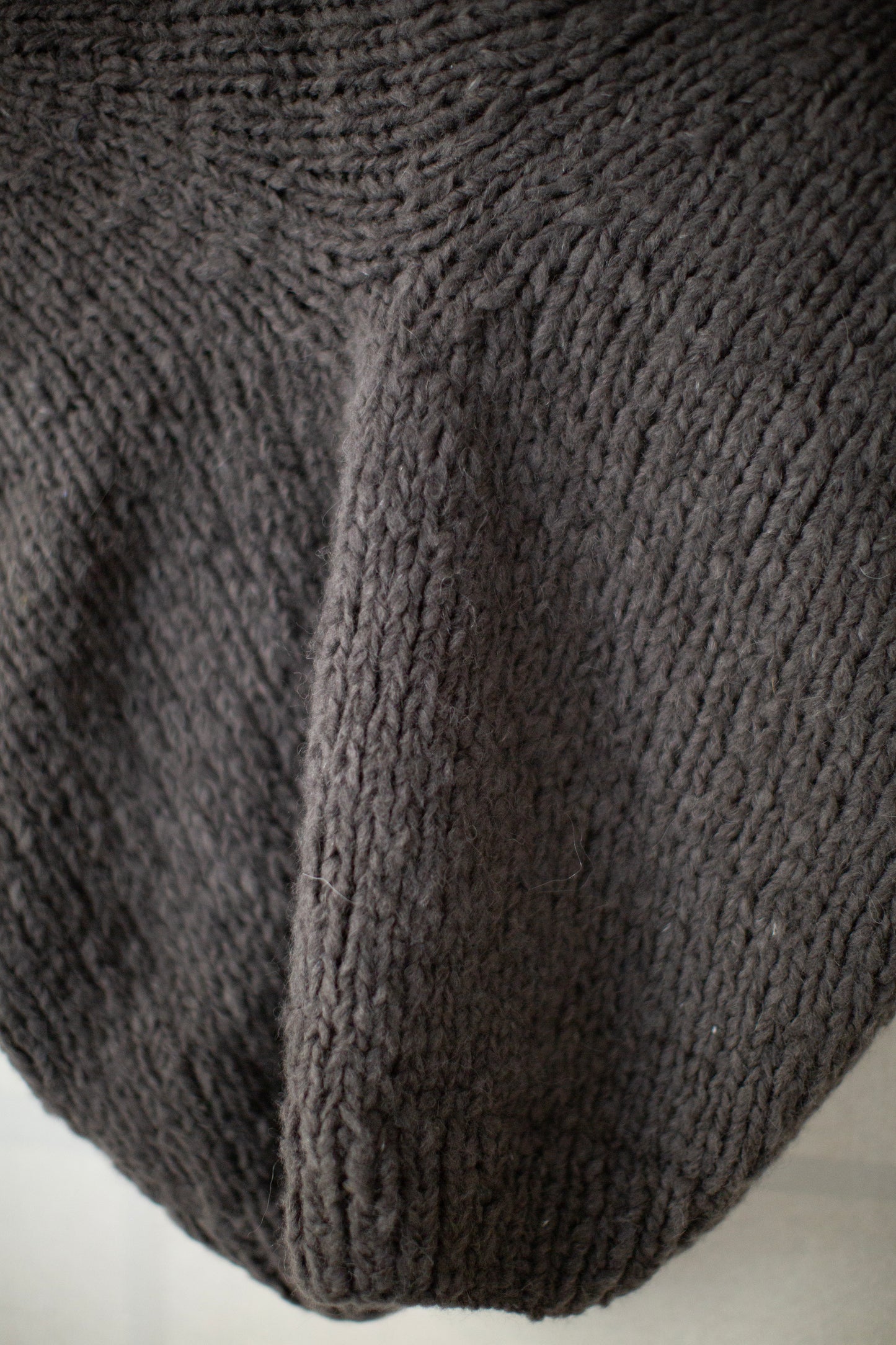 Coal handknit cocoon