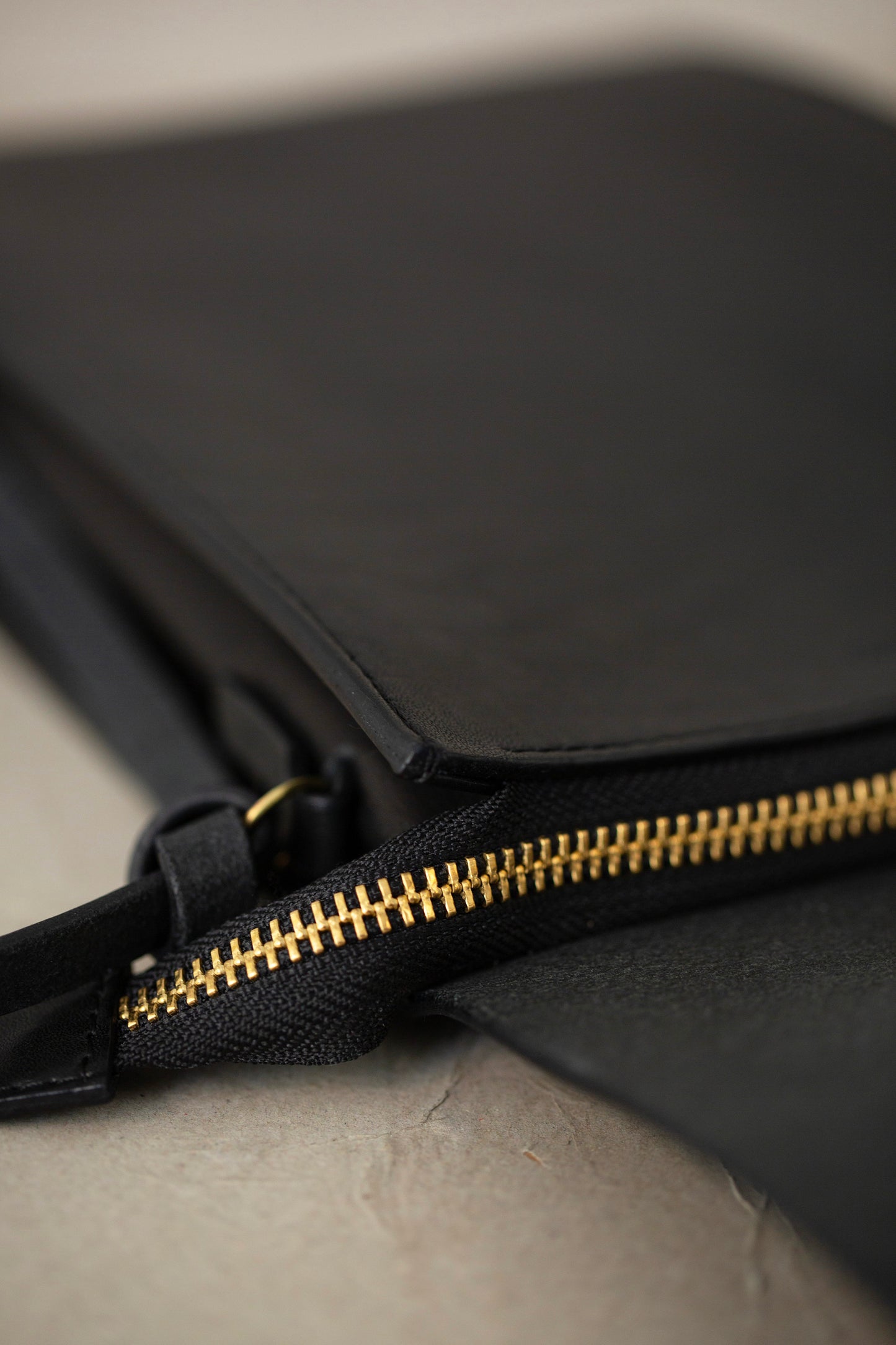 Black Leather Courier bag