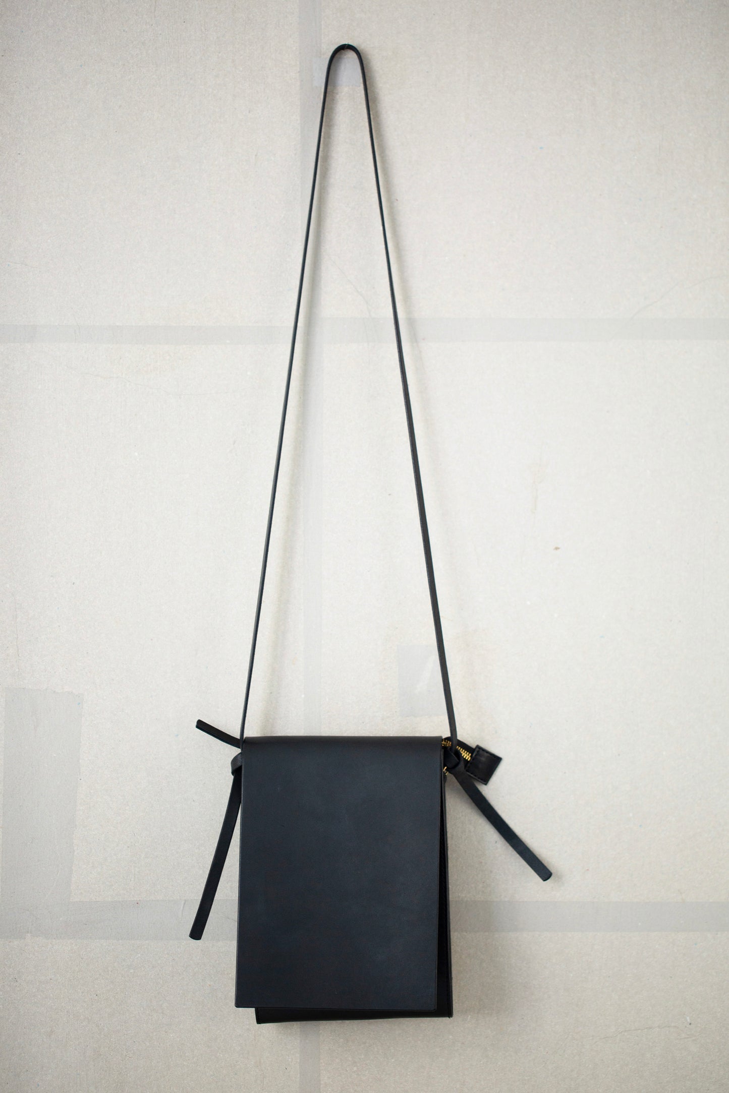 Black Leather Courier bag