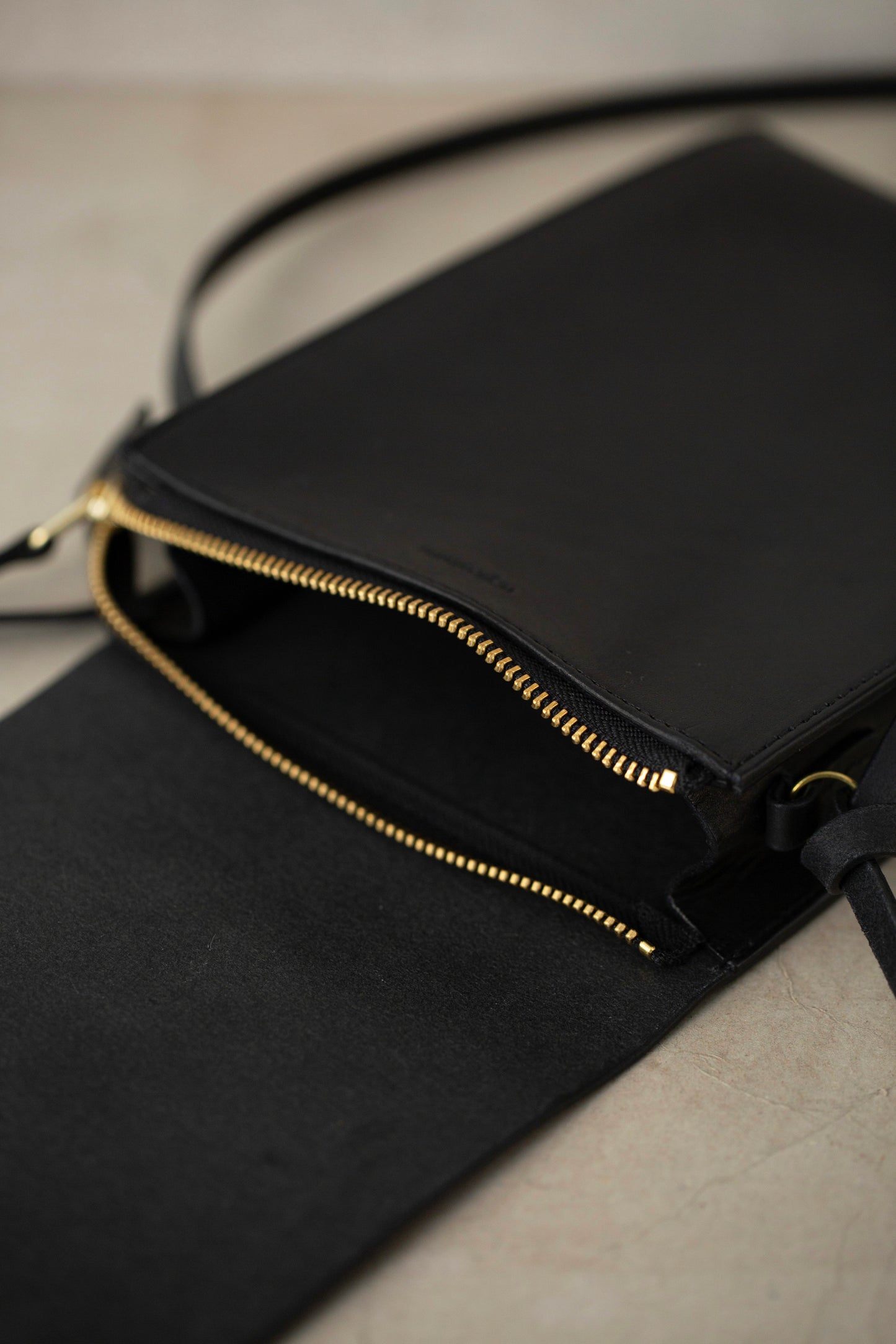 Black Leather Courier bag