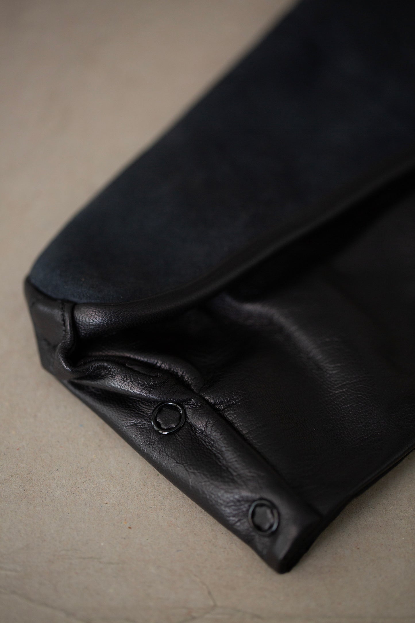 Black Leather Tabi Socks