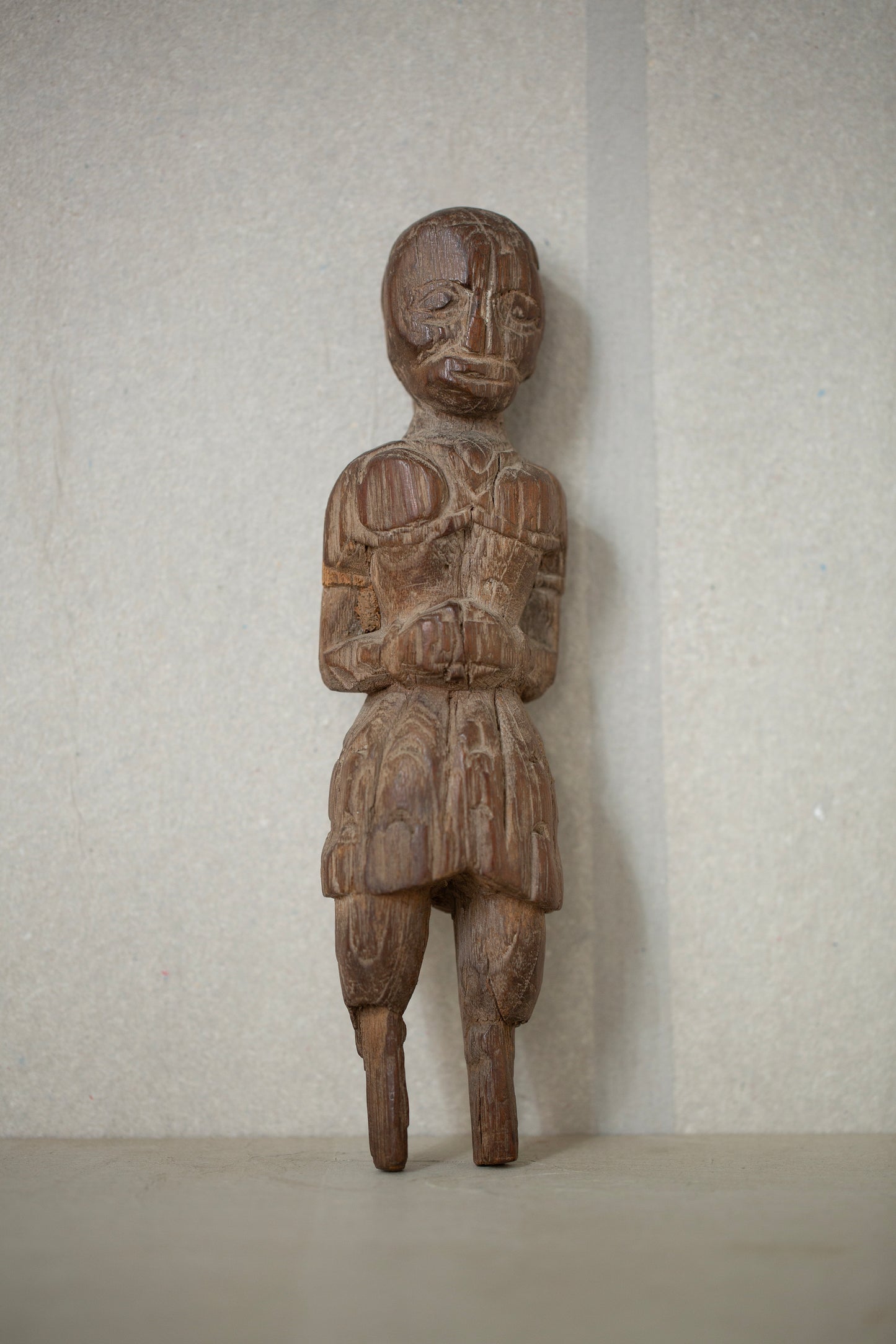 Handcarved wooden statue