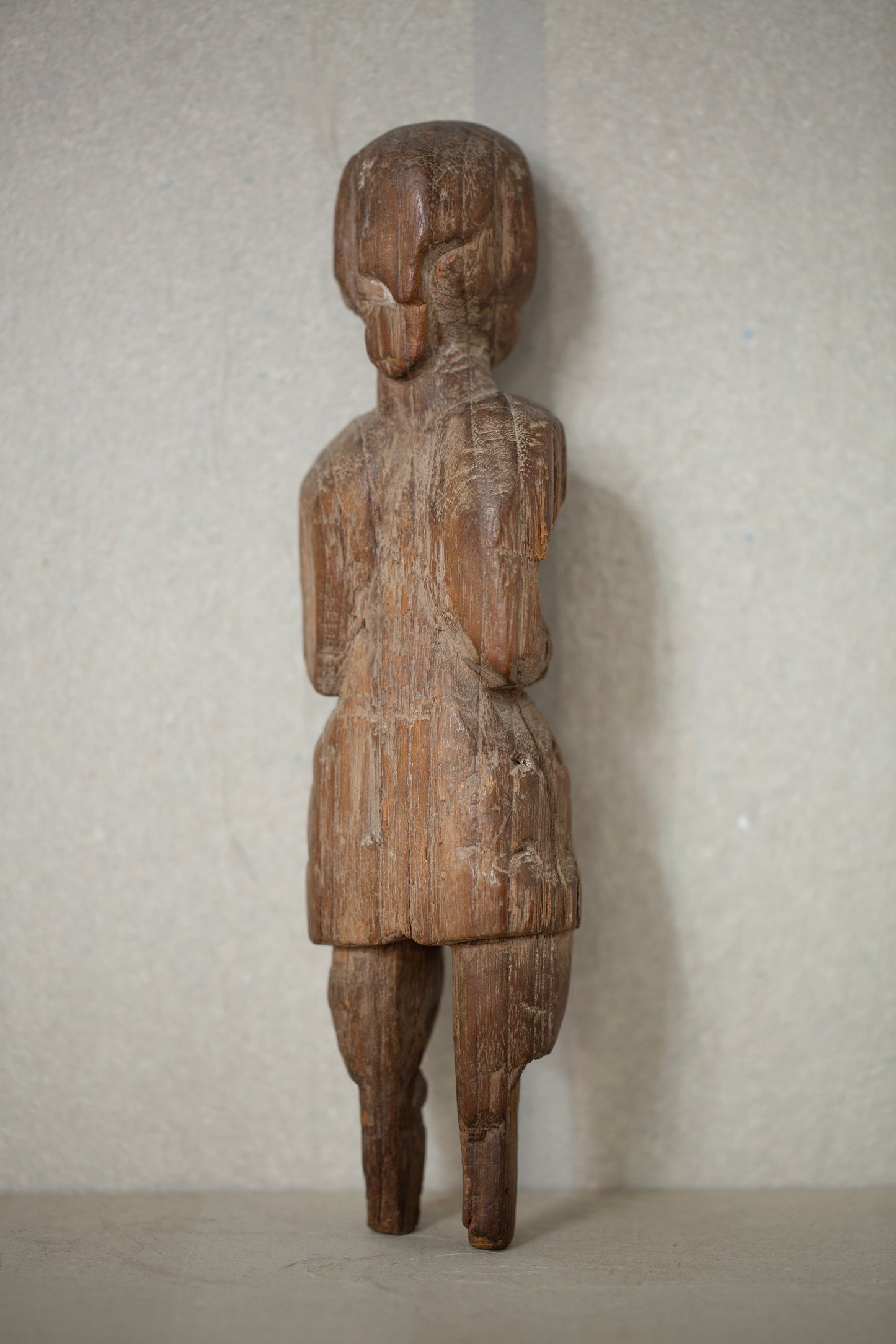 Handcarved wooden statue
