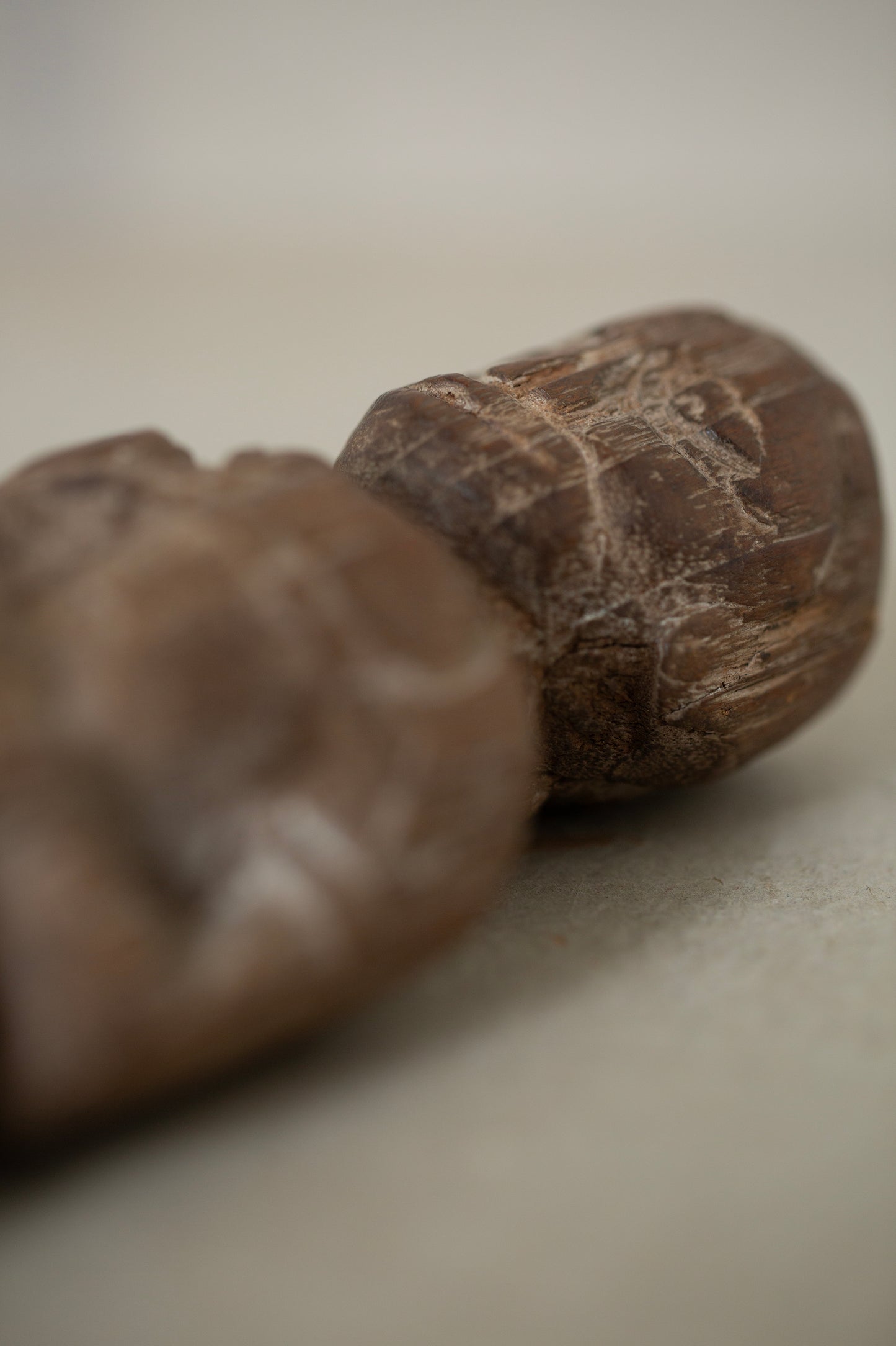 Handcarved wooden statue