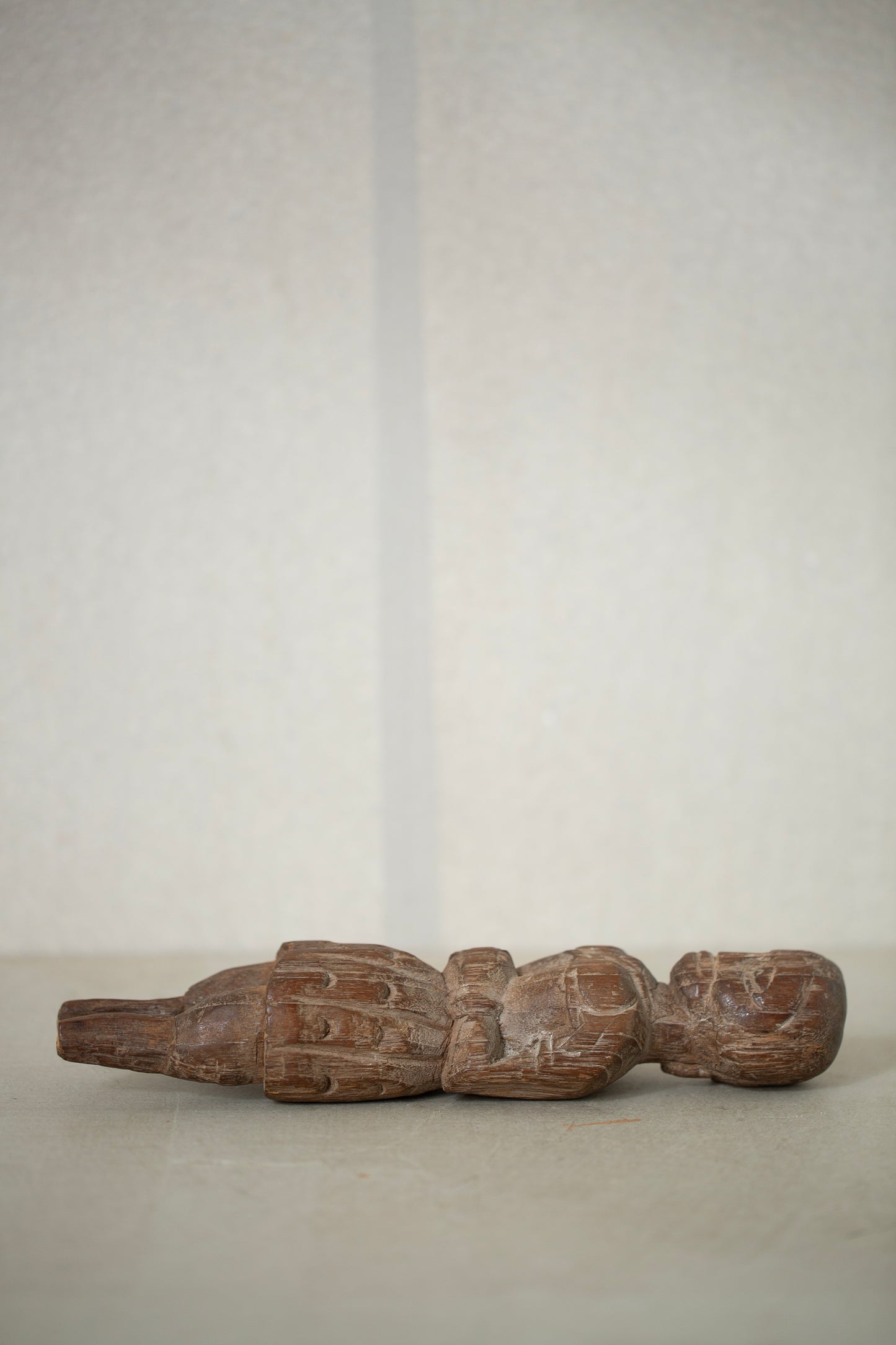 Handcarved wooden statue