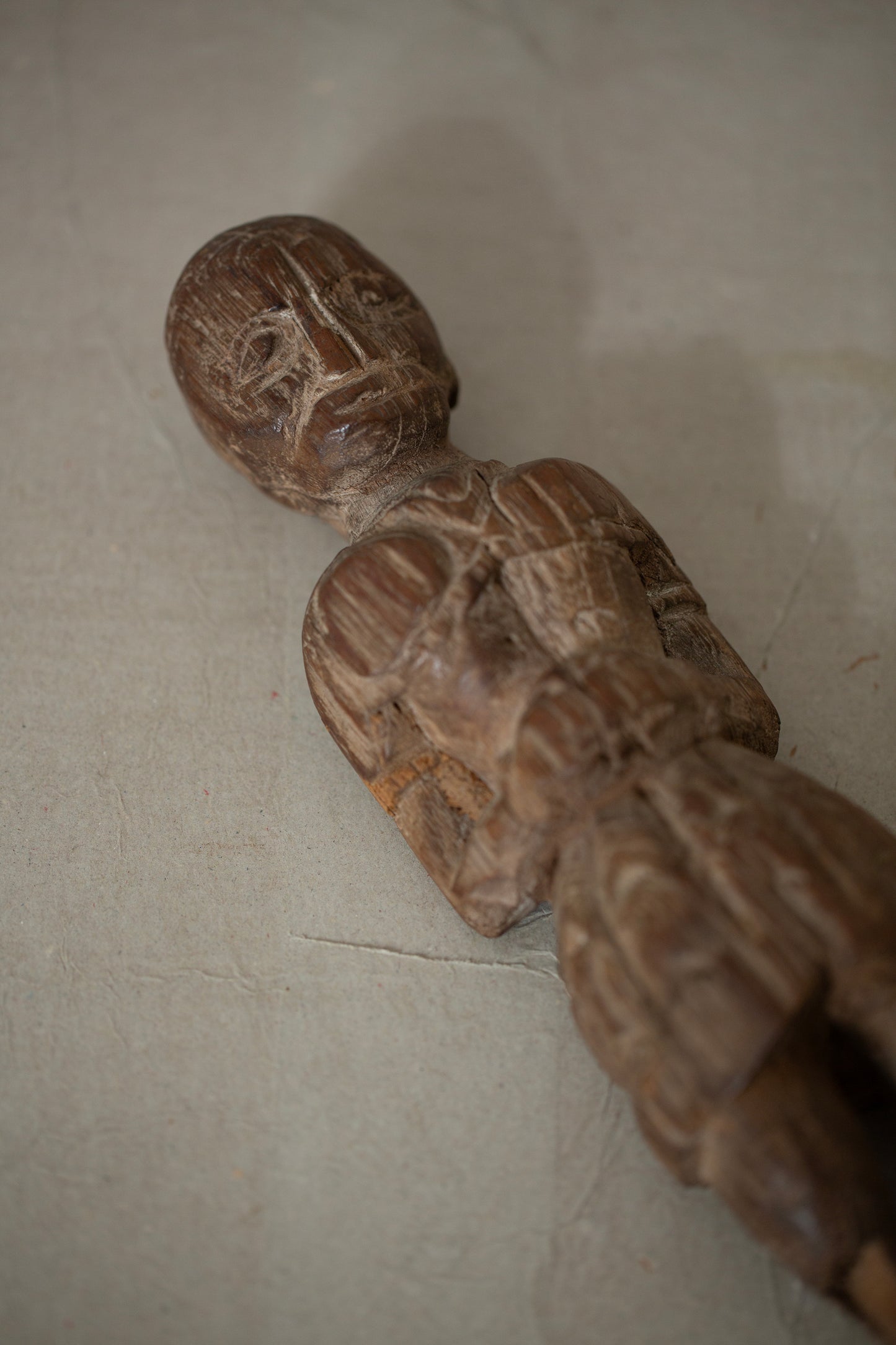 Handcarved wooden statue