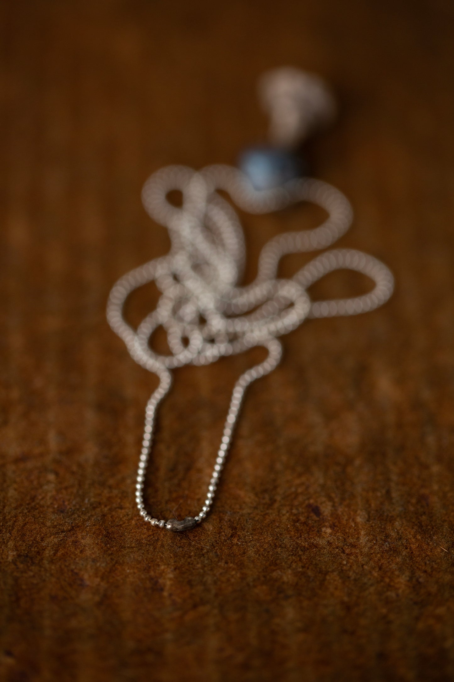 Black keshi pearl necklace