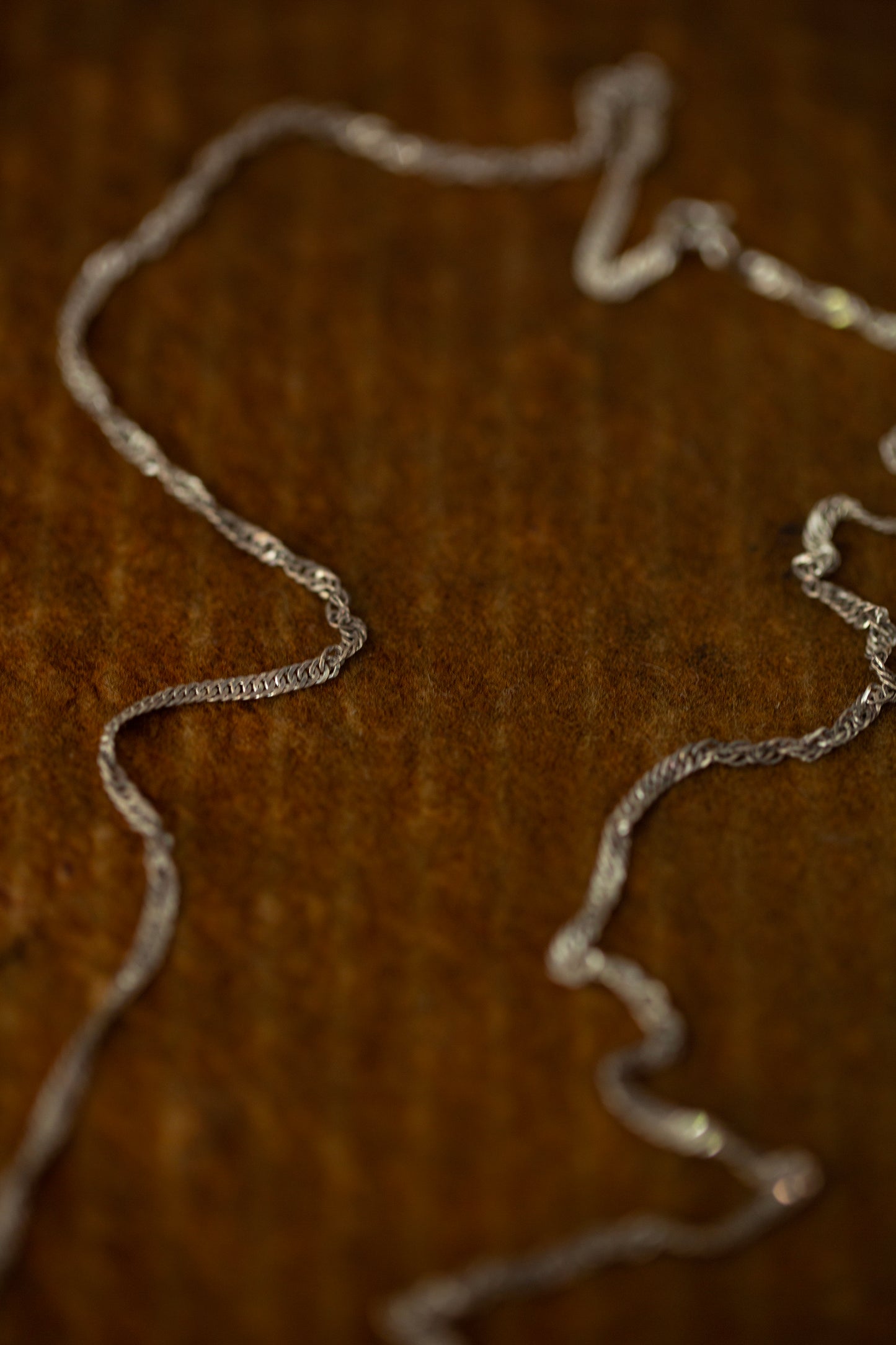 Necklace with antique opaque mirror and pearls