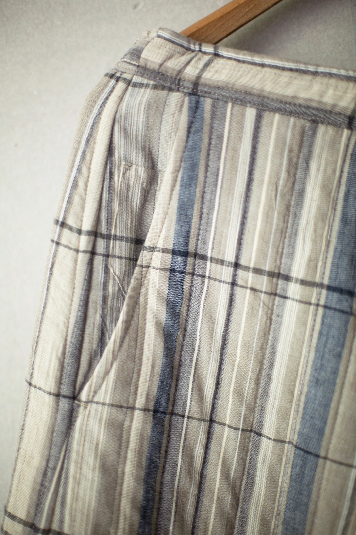 TROUSERS#89 - MADRAS PLAID PADDED PLASTER