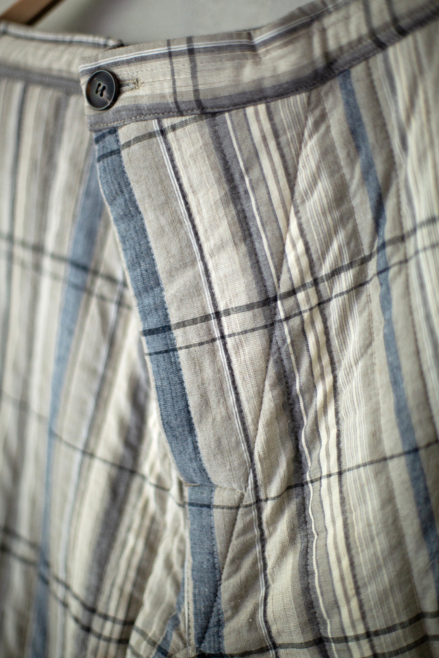 TROUSERS#89 - MADRAS PLAID PADDED PLASTER
