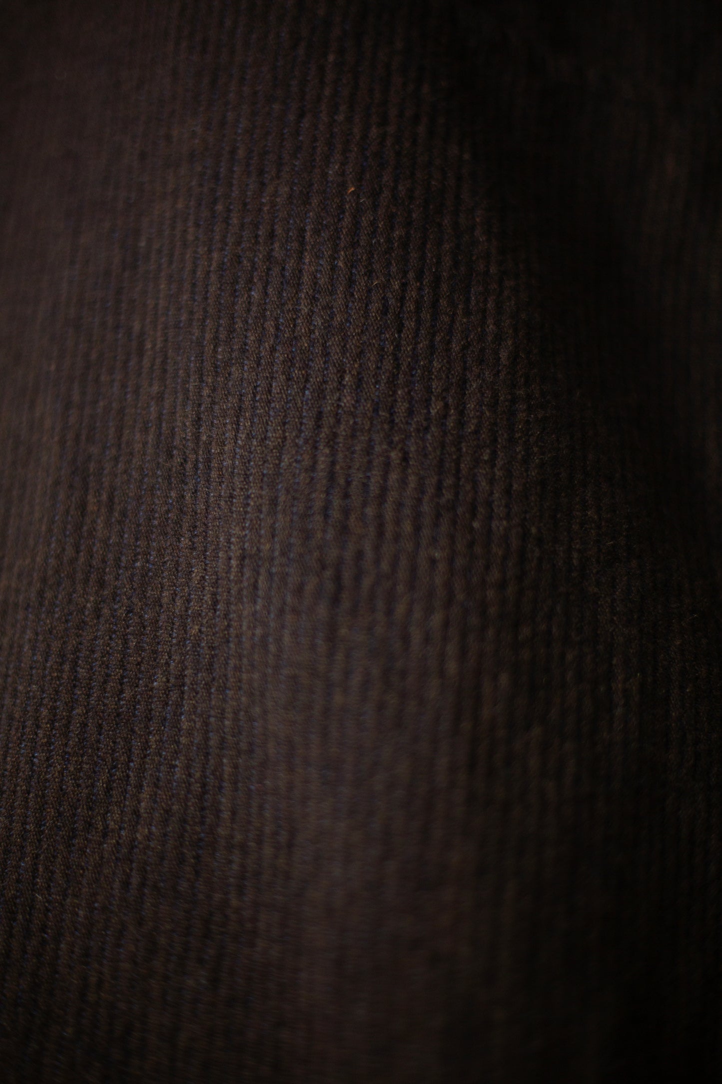 TROUSERS#89 - RIDGED LINEN WOOL EGGPLANT/INDIGO