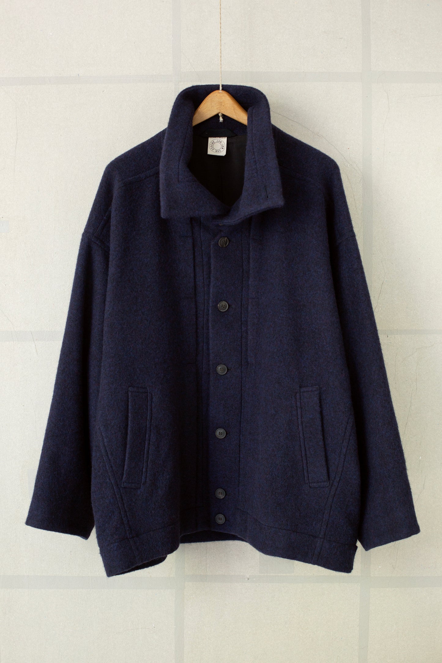 JACKET#61 - BRUSHED ALPACA WOOL MIDNIGHT