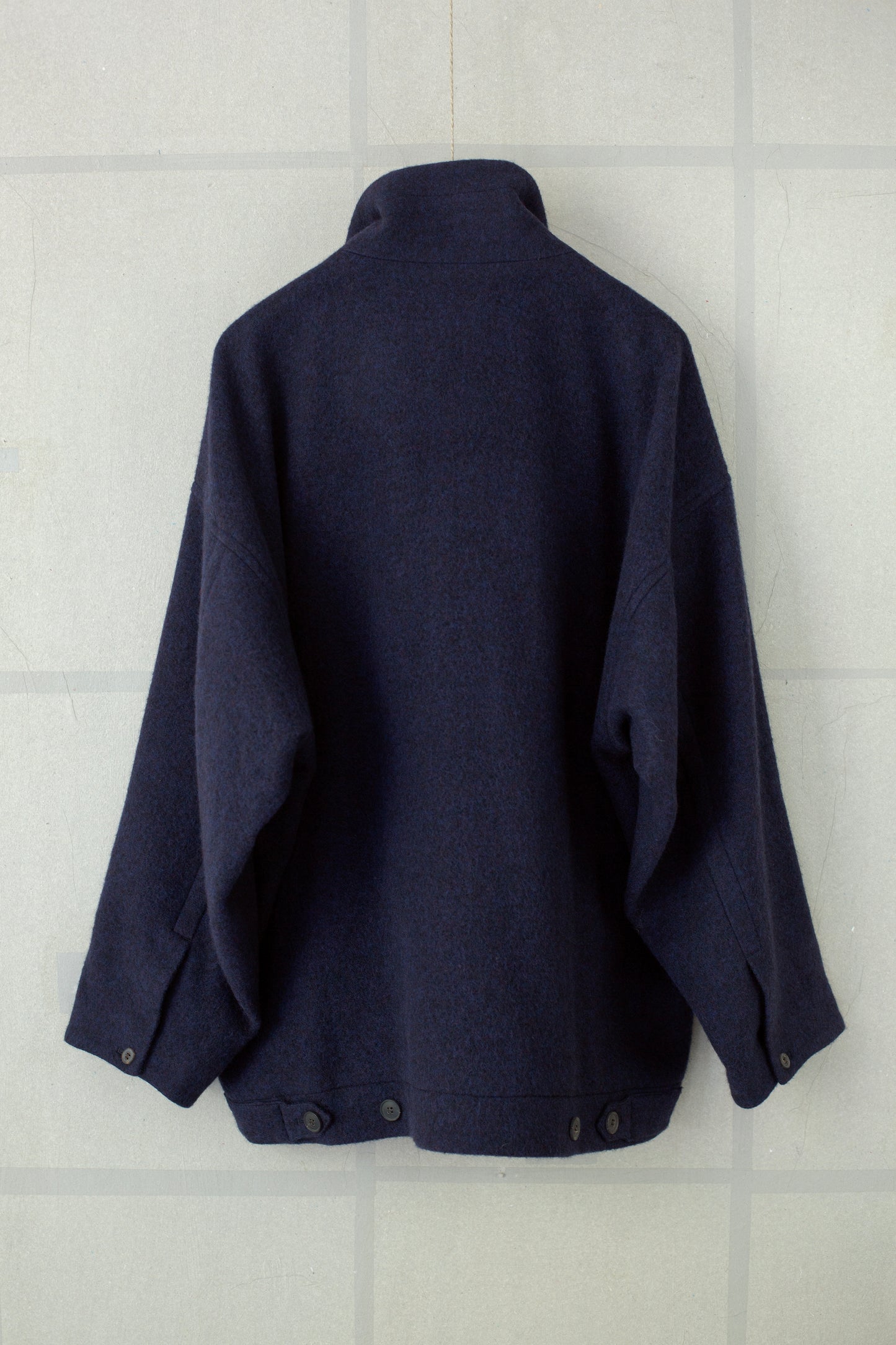 JACKET#61 - BRUSHED ALPACA WOOL MIDNIGHT