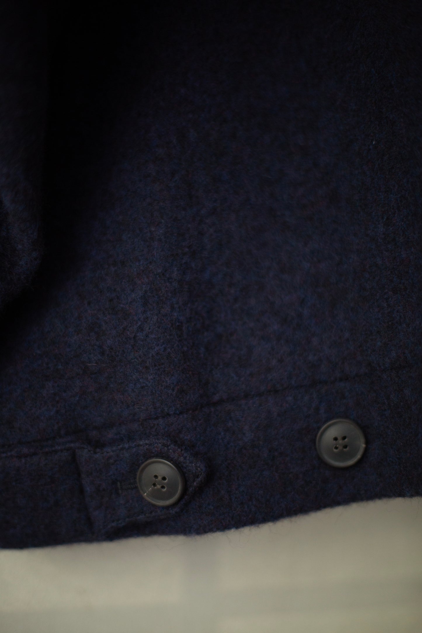 JACKET#61 - BRUSHED ALPACA WOOL MIDNIGHT