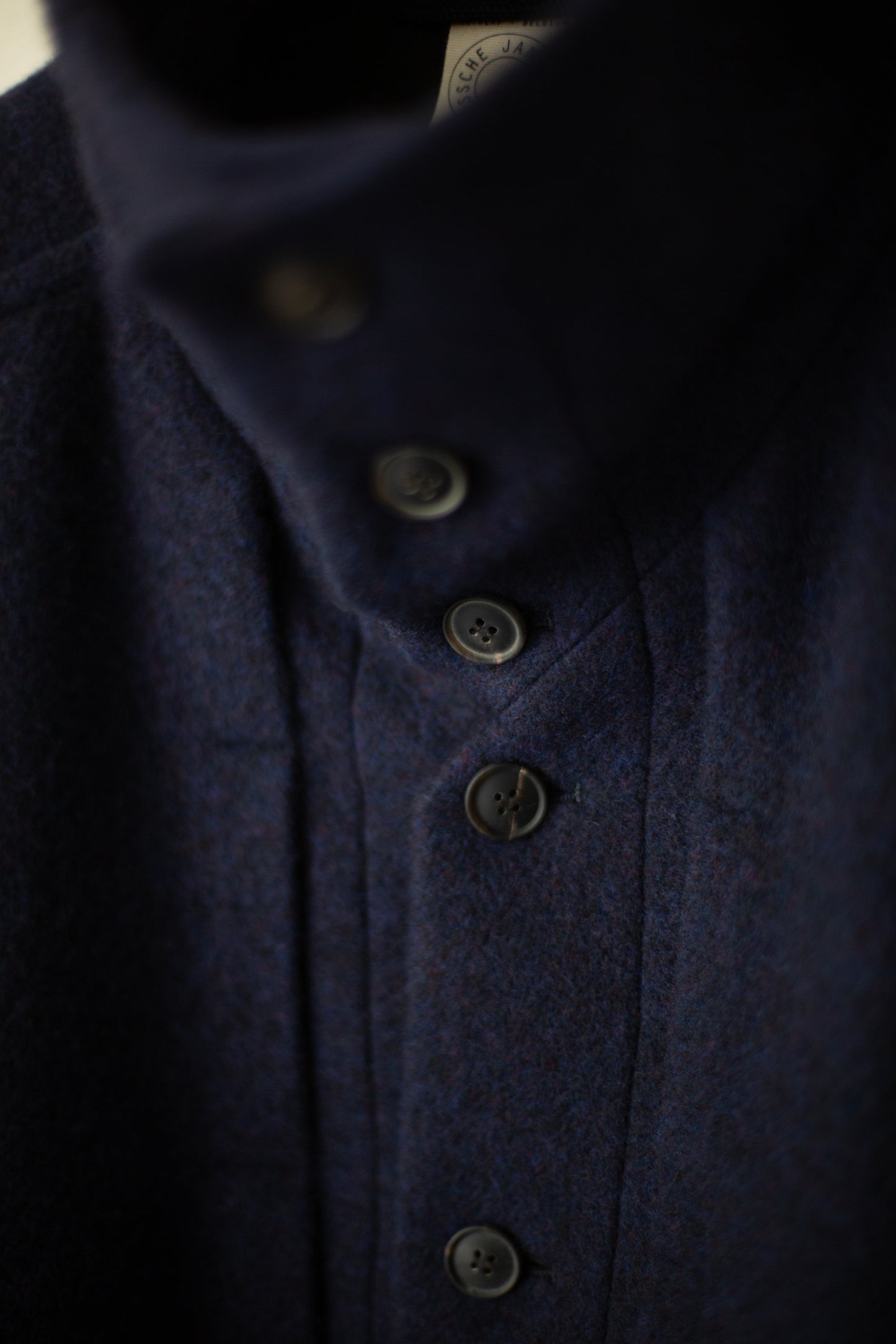 JACKET#61 - BRUSHED ALPACA WOOL MIDNIGHT