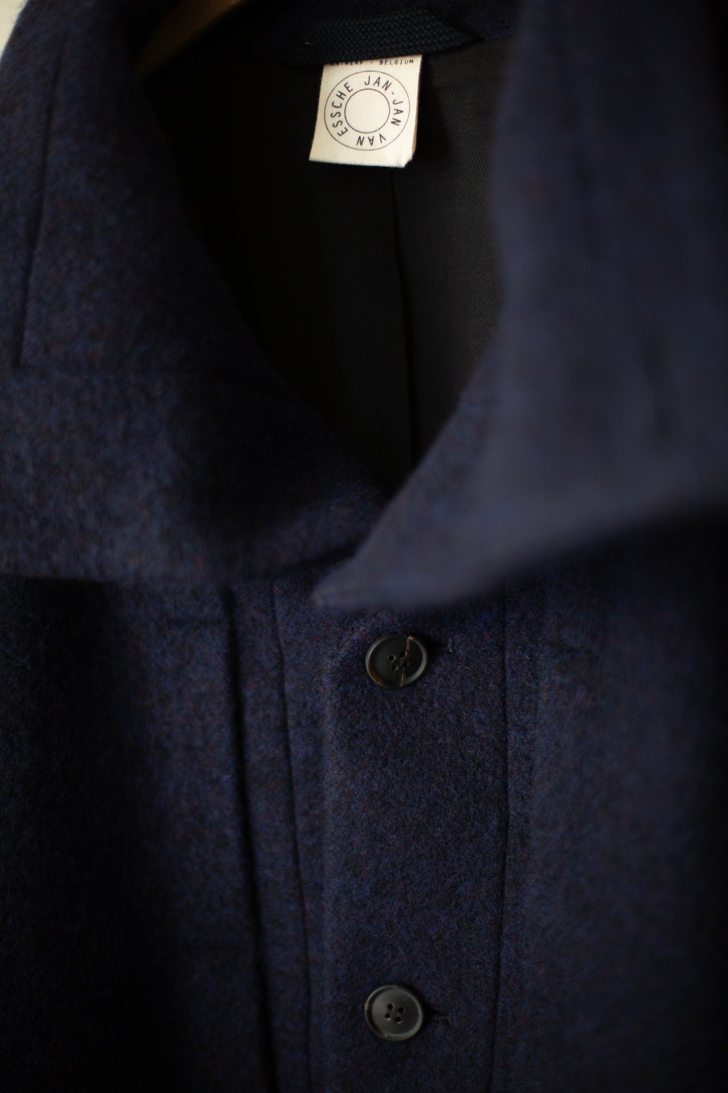 JACKET#61 - BRUSHED ALPACA WOOL MIDNIGHT