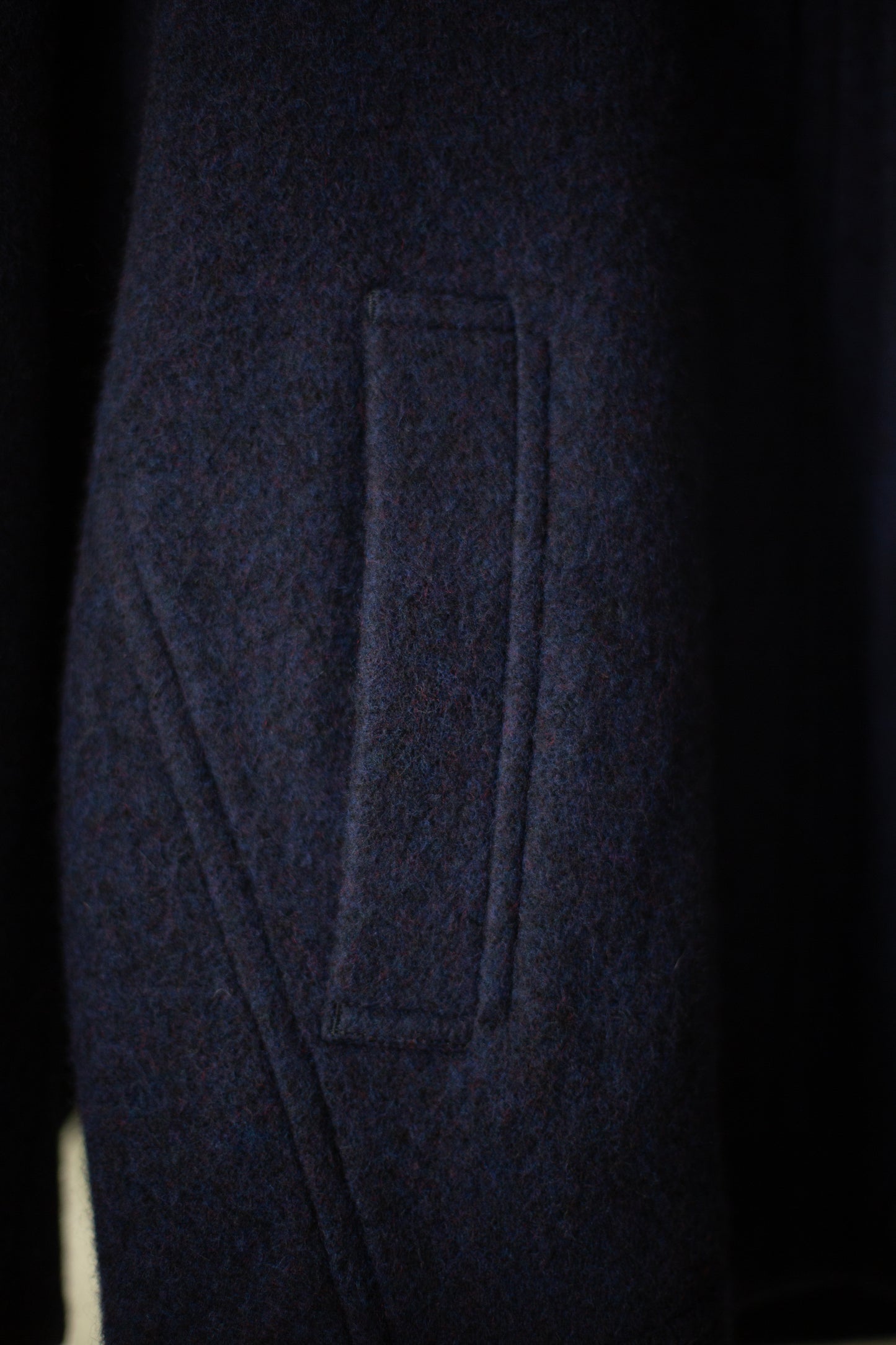 JACKET#61 - BRUSHED ALPACA WOOL MIDNIGHT