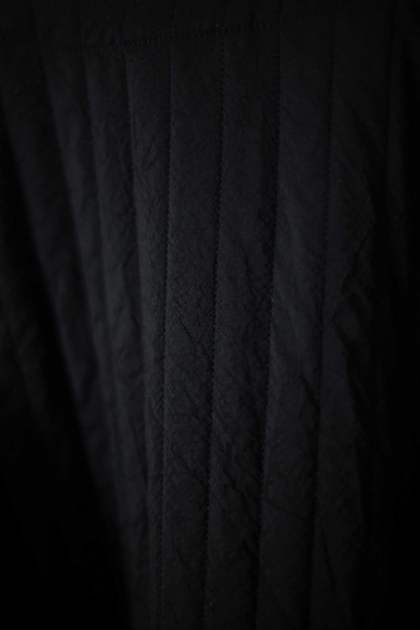 JACKET#62 - WOOL SILK CLOTH PADDED DEEP BLACK