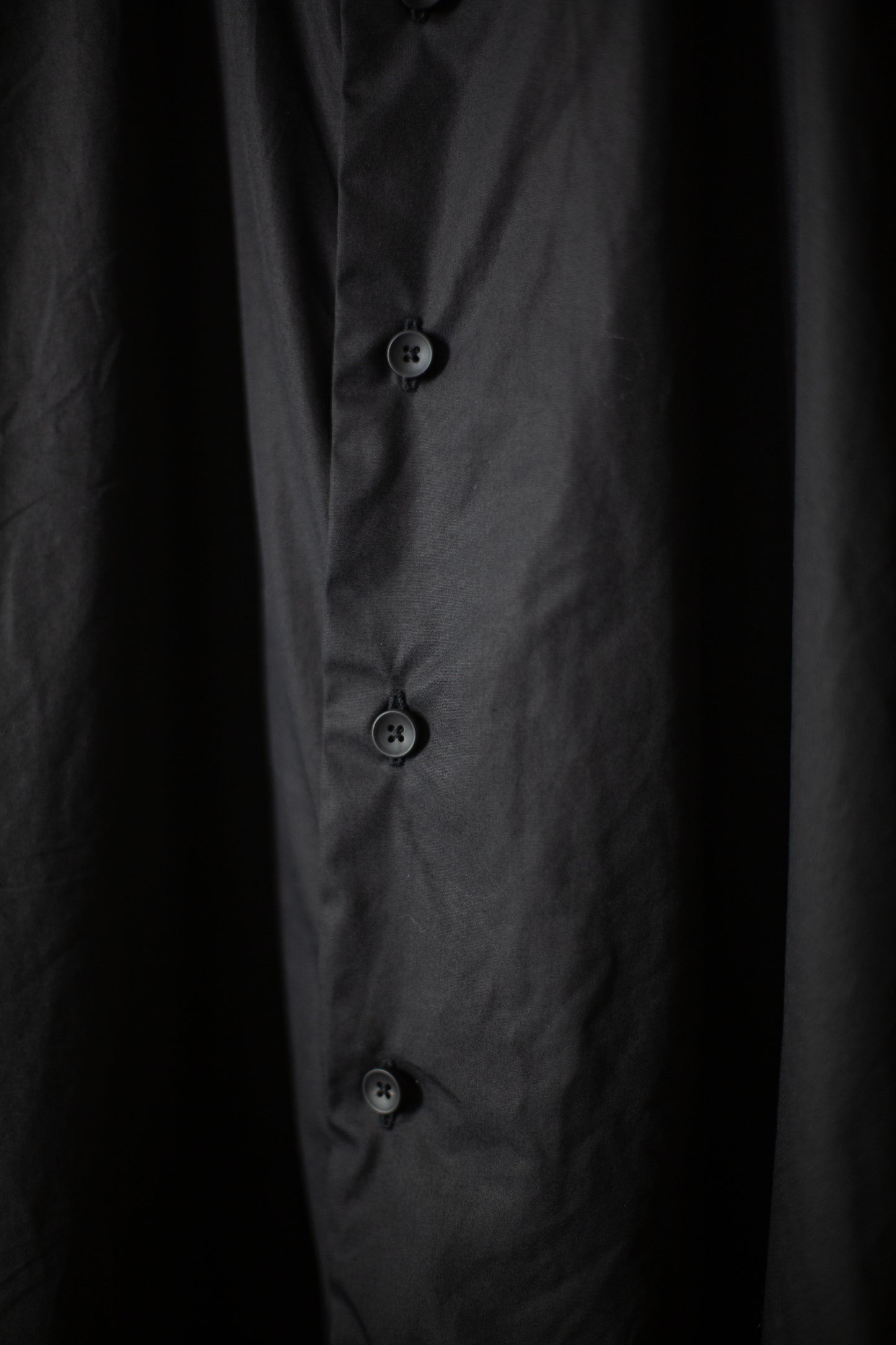 black no collar shirt