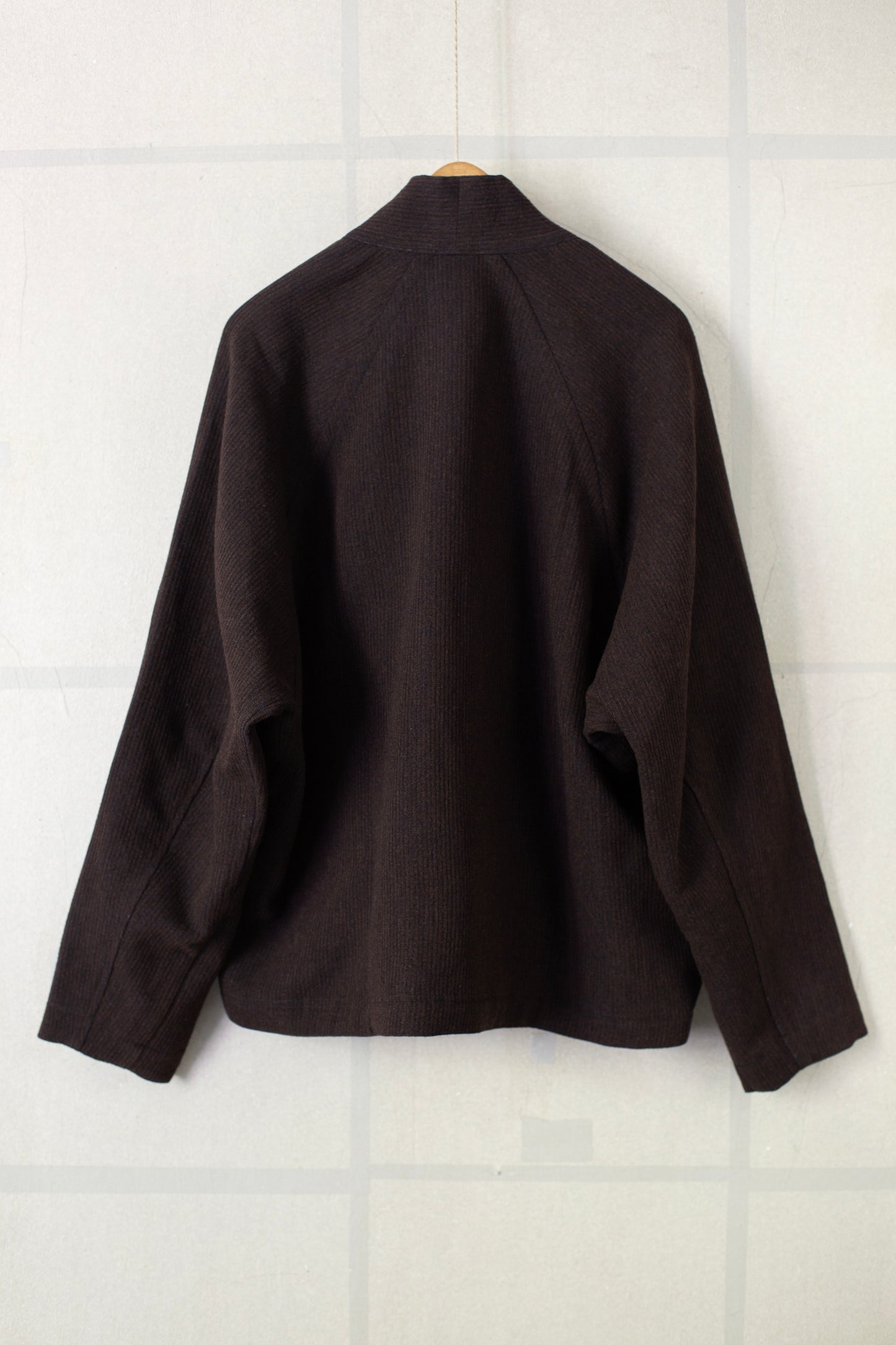 SWEAT#65 - RIDGED LINEN WOOL EGGPLANT/INDIGO
