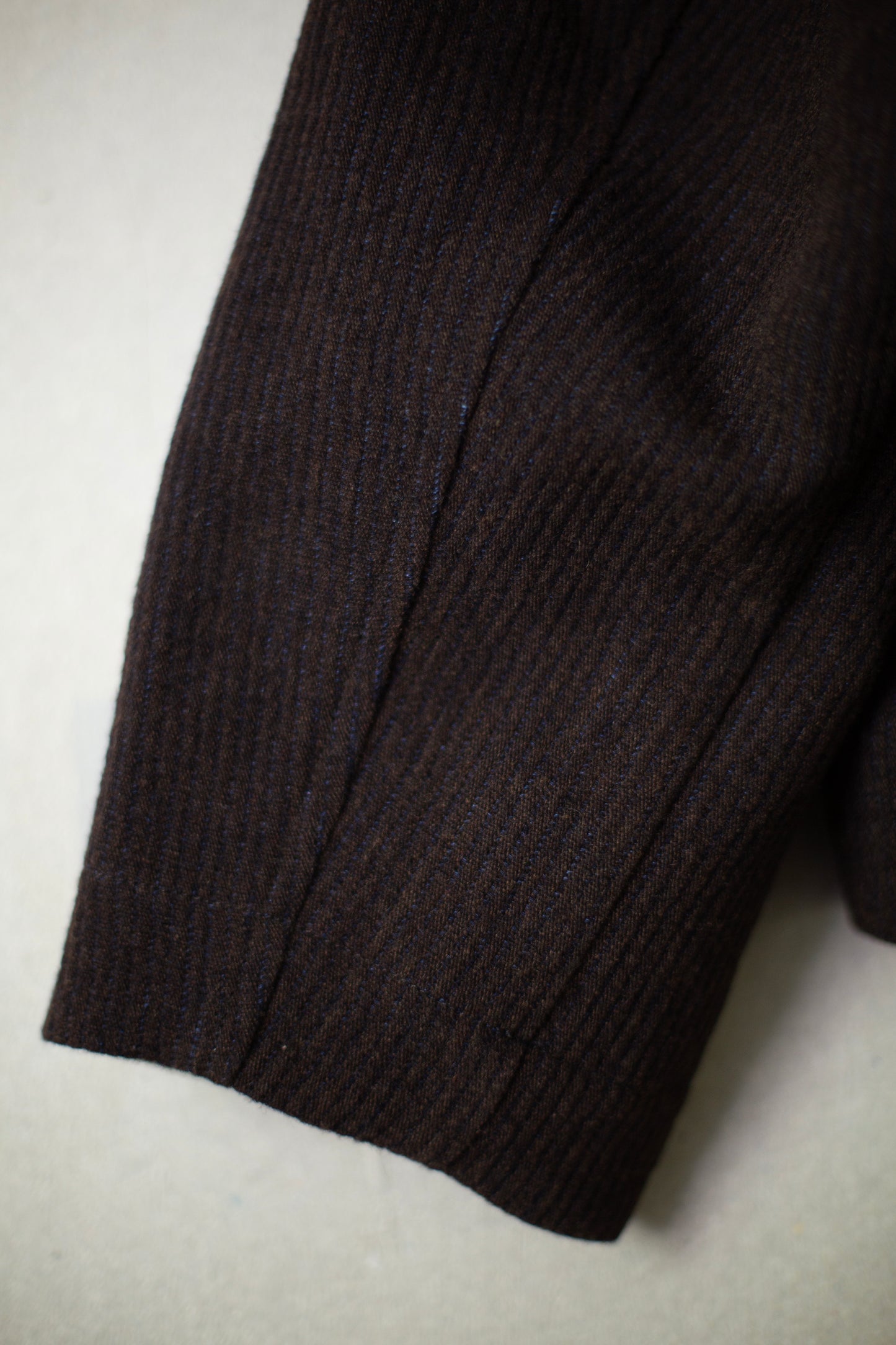 SWEAT#65 - RIDGED LINEN WOOL EGGPLANT/INDIGO