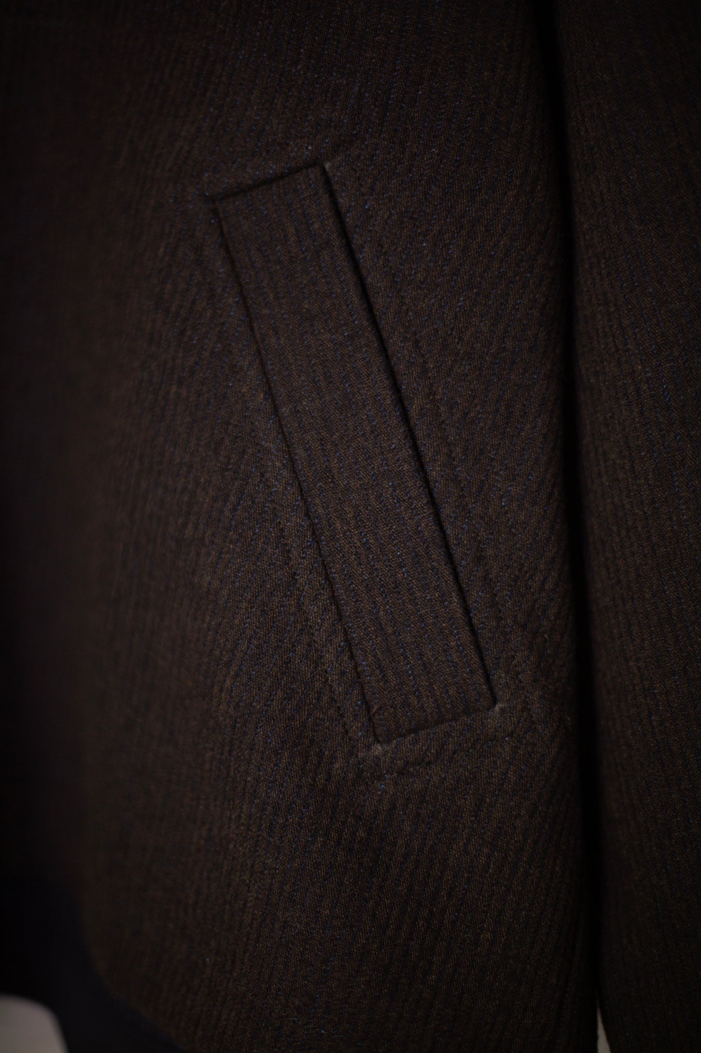 SWEAT#65 - RIDGED LINEN WOOL EGGPLANT/INDIGO