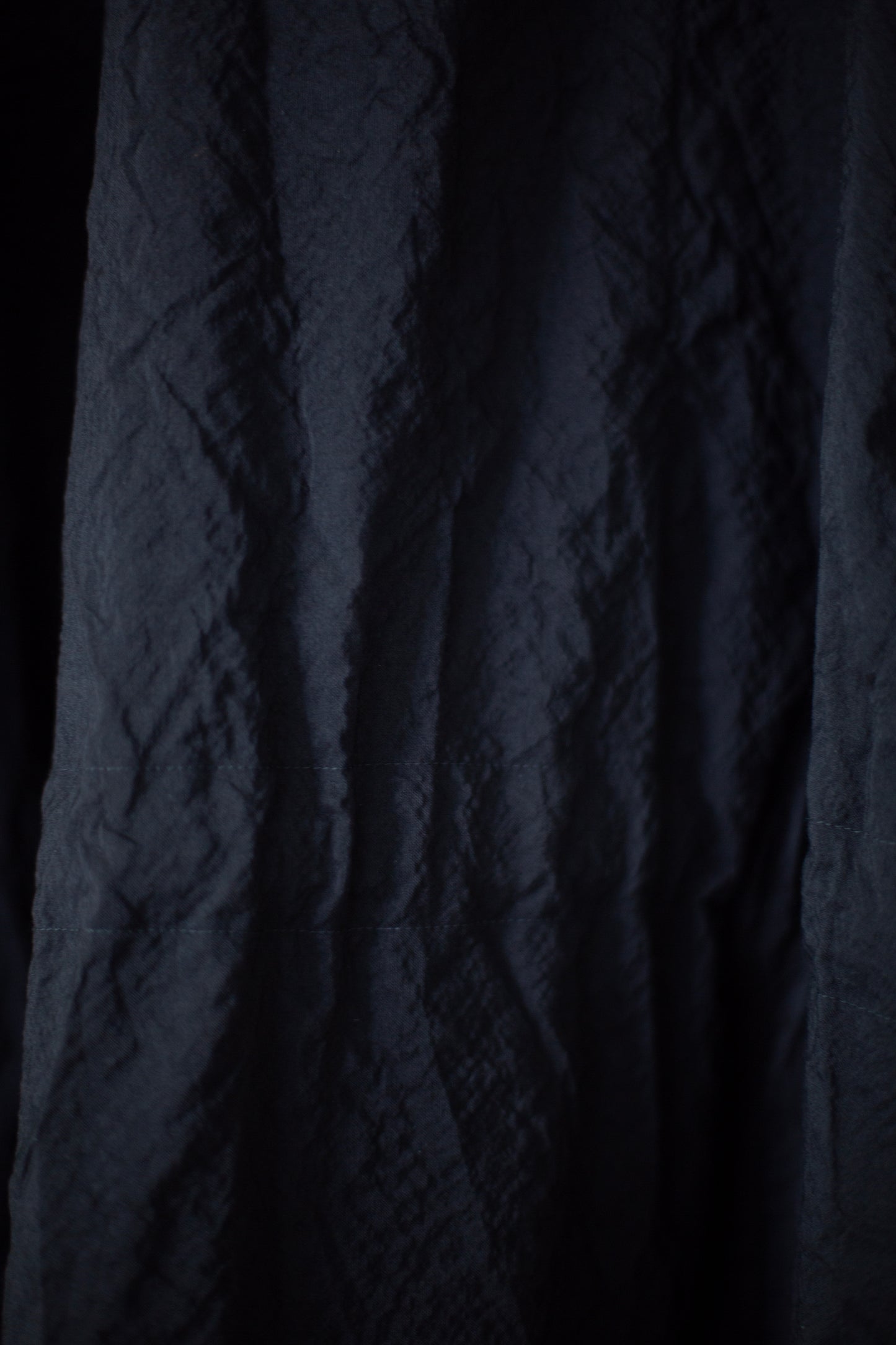 SHIRT#110 - WOOL SILK CLOTH DEEP BLACK