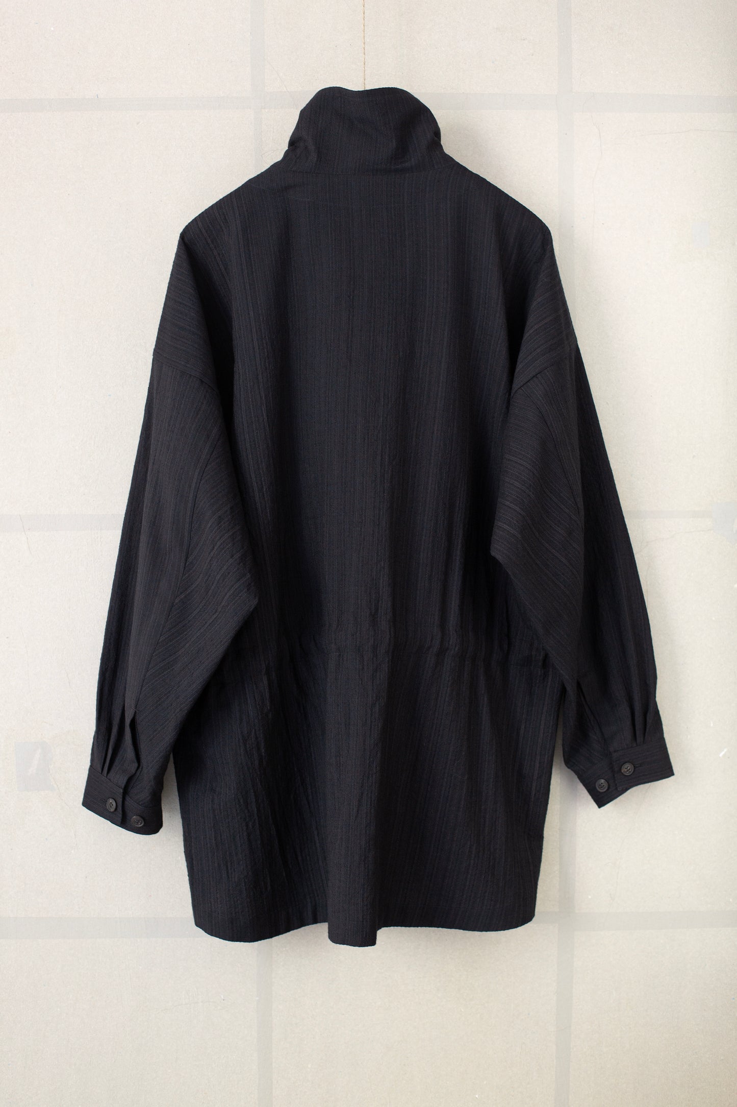 SHIRT#110 - MEDIUM SEERSUCKER DARK STRIPED