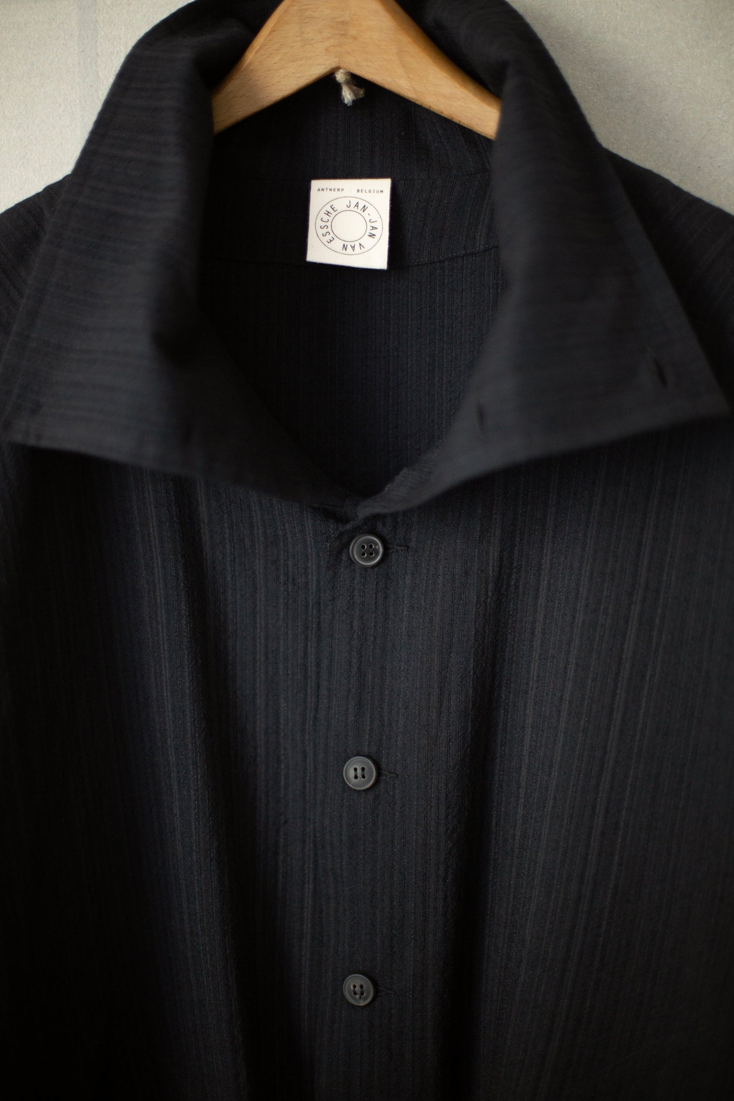 SHIRT#110 - MEDIUM SEERSUCKER DARK STRIPED