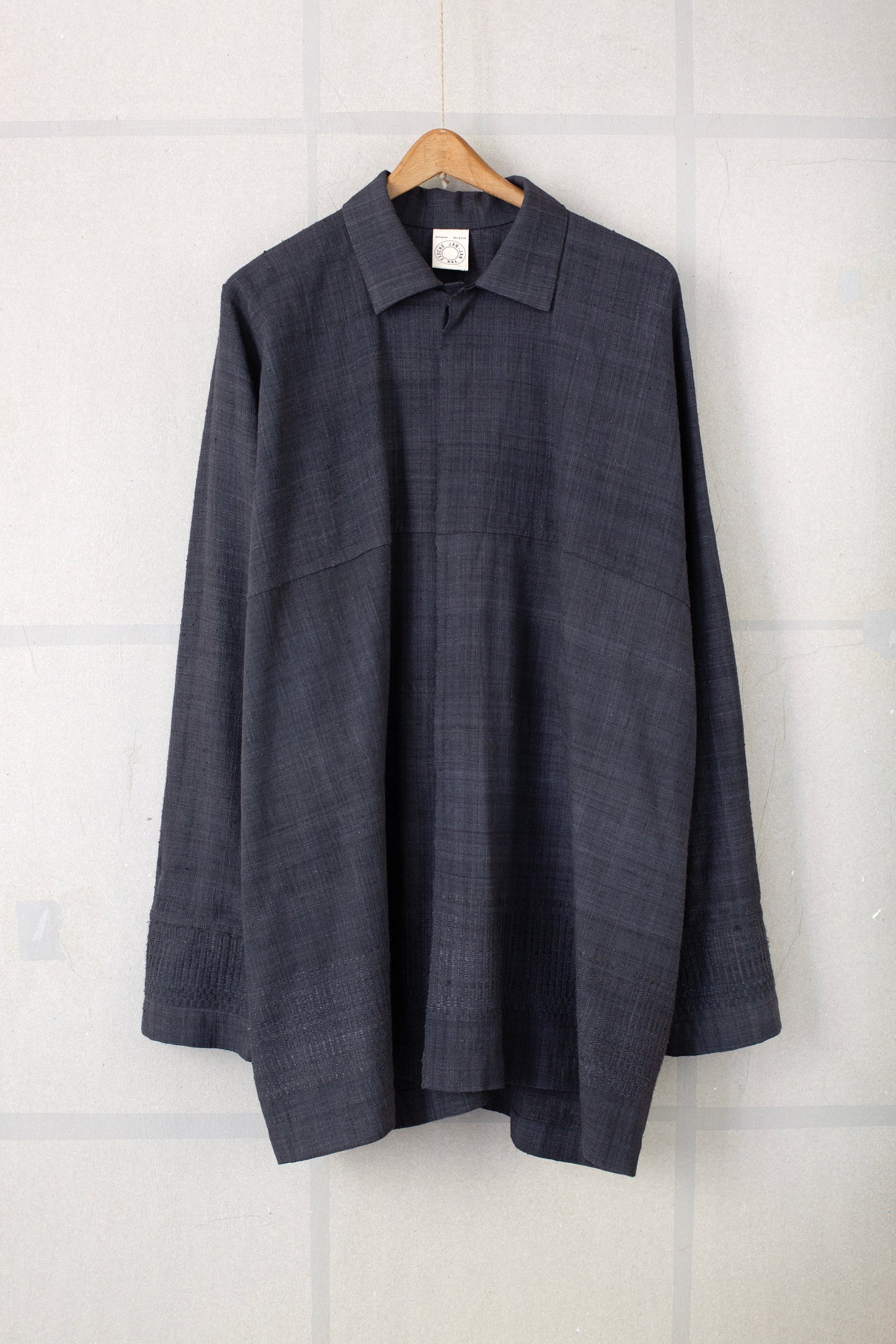 SHIRT#112 - HANDWOVEN ERI SILK FERMENTED IRON OXIDE + MYROBALAN