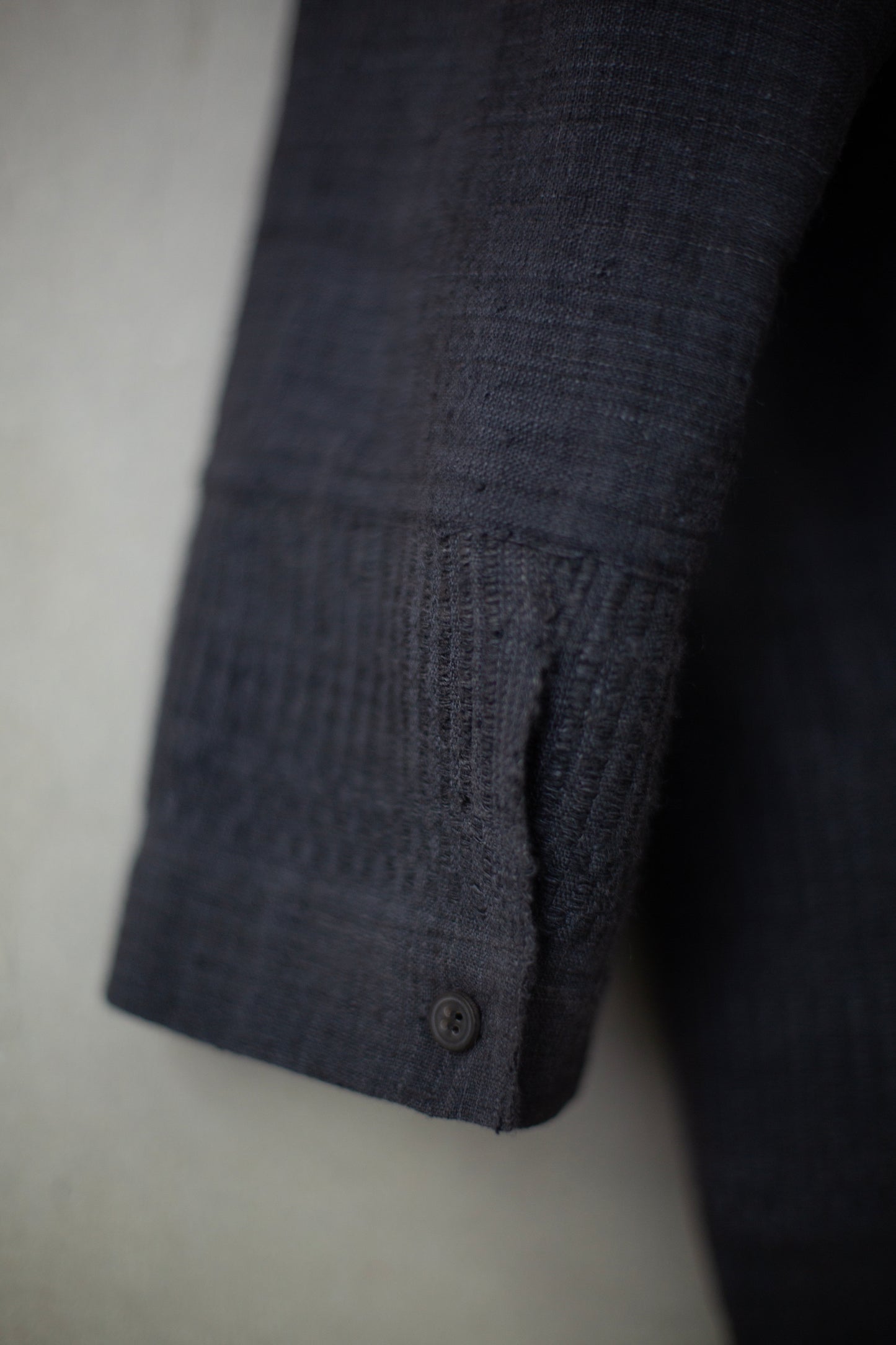 SHIRT#112 - HANDWOVEN ERI SILK FERMENTED IRON OXIDE + MYROBALAN