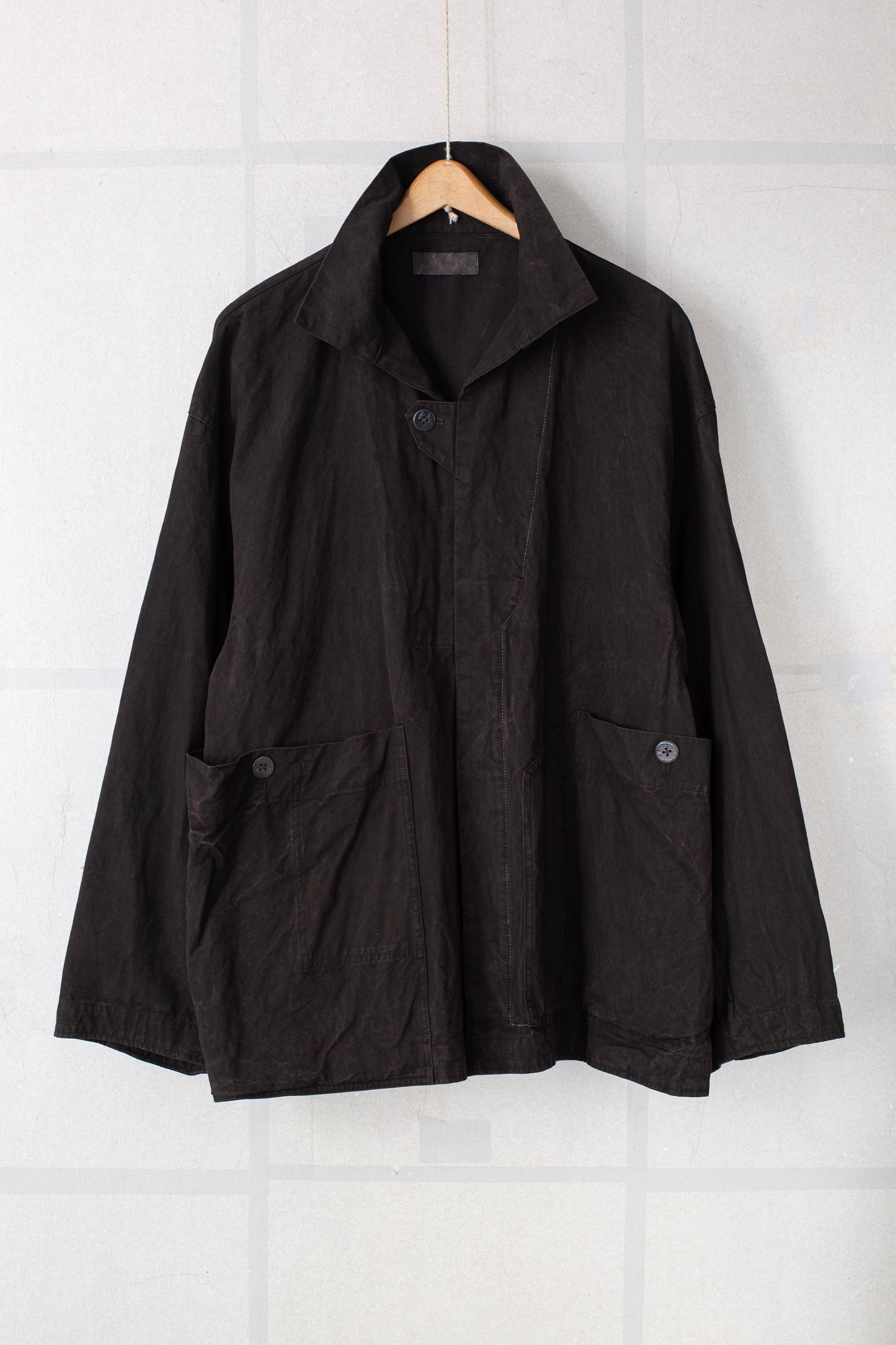Meeting Jacket in Natural Dye Dark Mud Brown