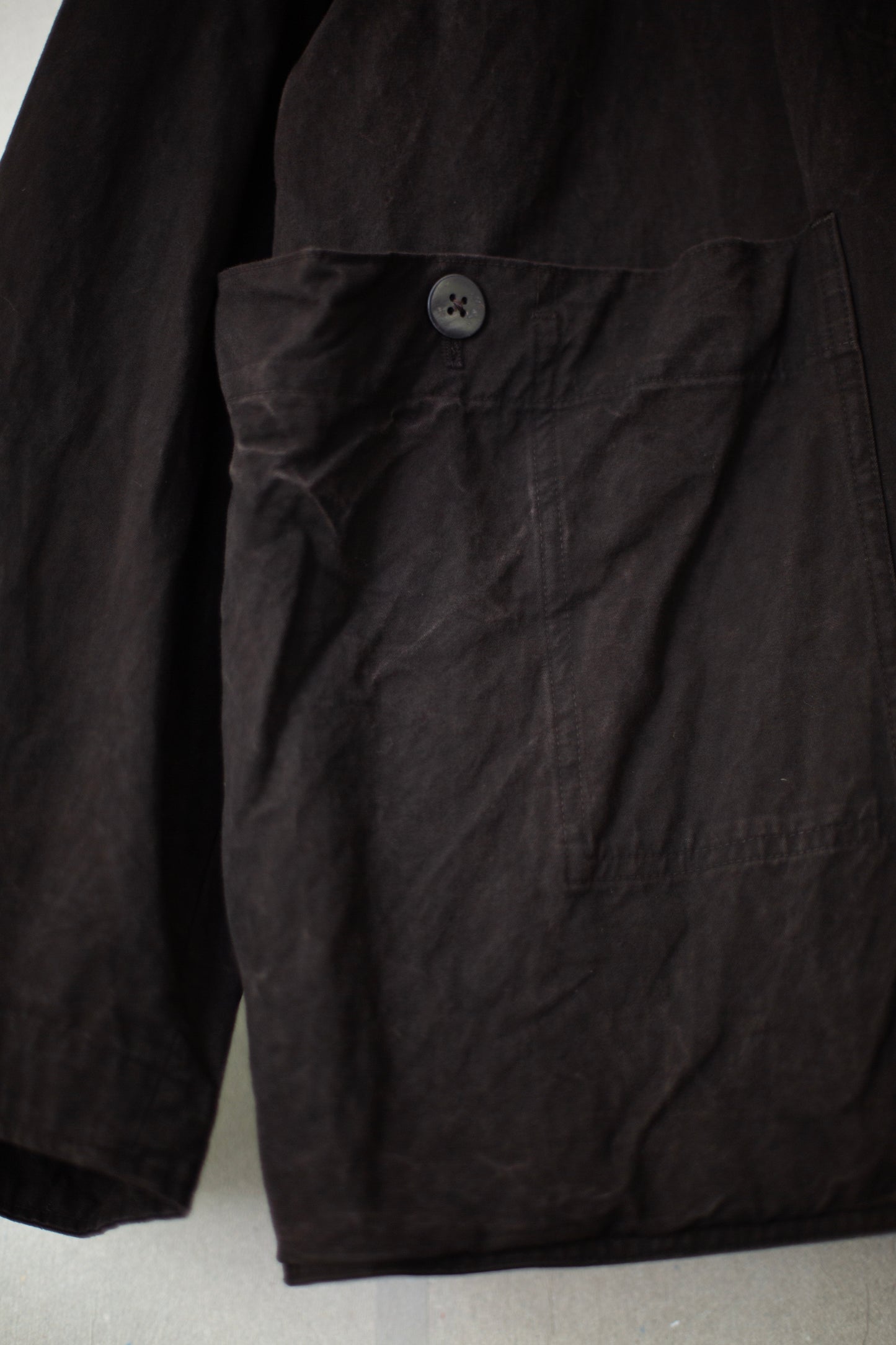 Meeting Jacket in Natural Dye Dark Mud Brown