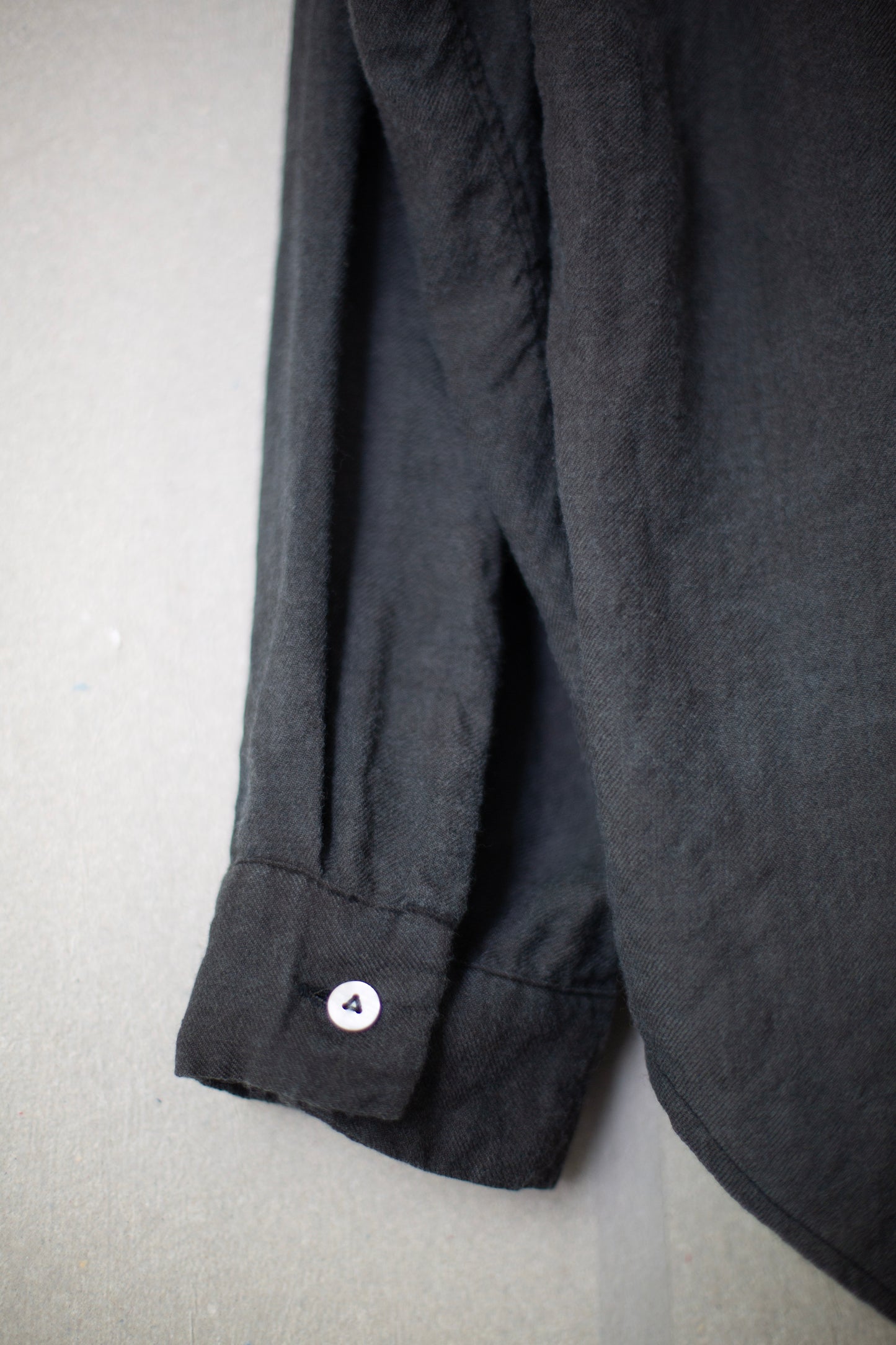 Hand spun hand woven side slit shirt in Indigo & Sumi