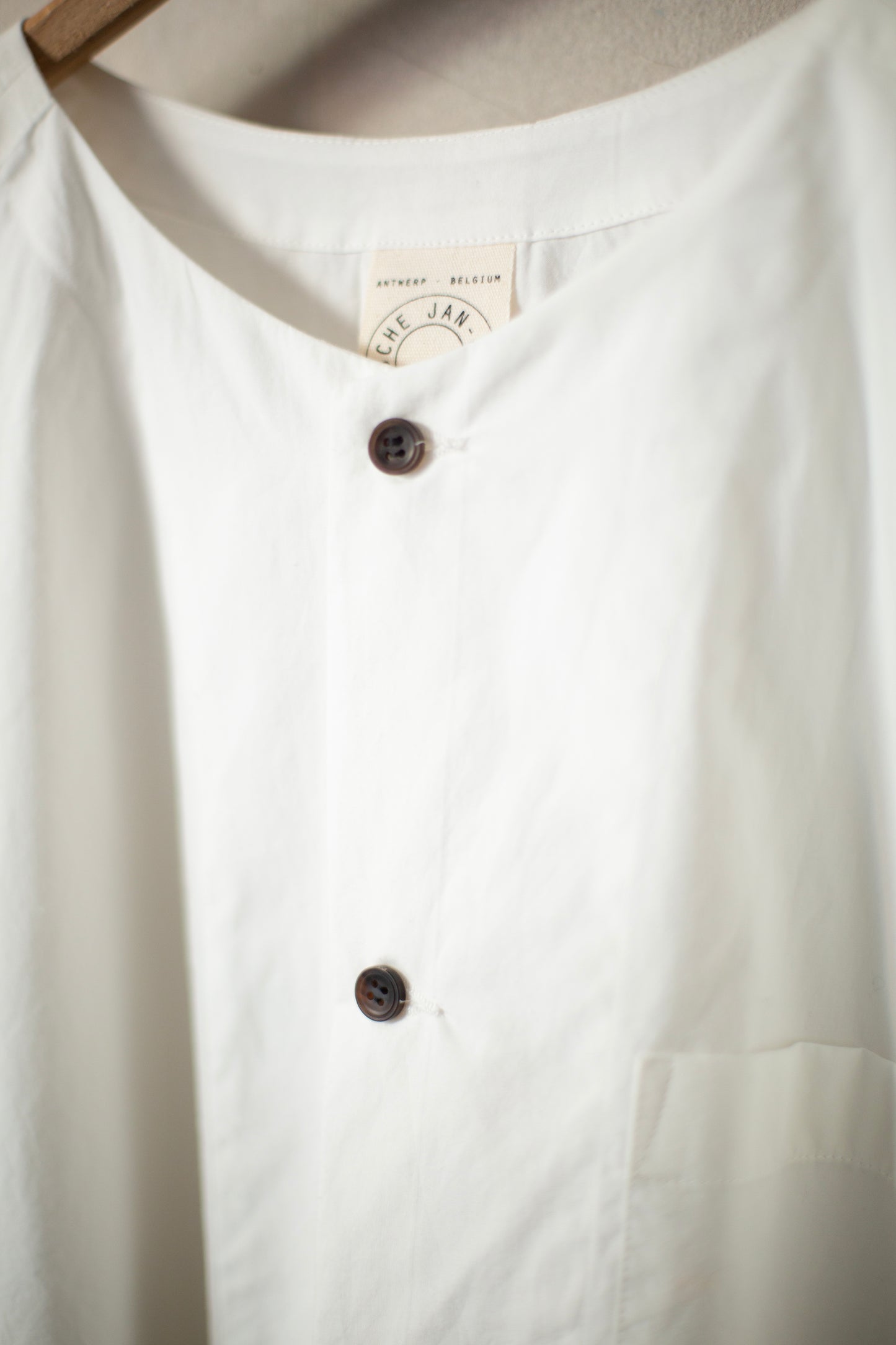 SHIRT#105 - COTTON HEMP POPLIN WHITE