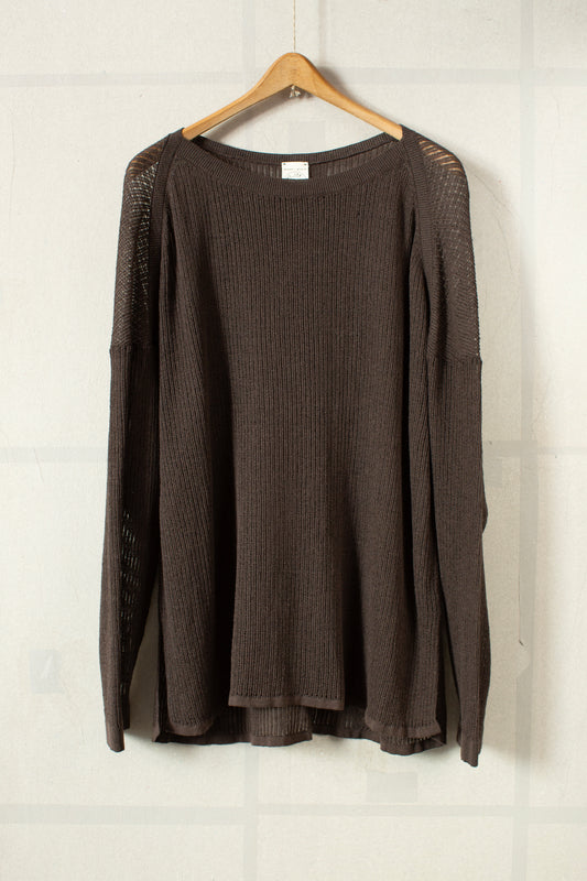 KNIT#76 - LINEN COTTON MESH BROWN